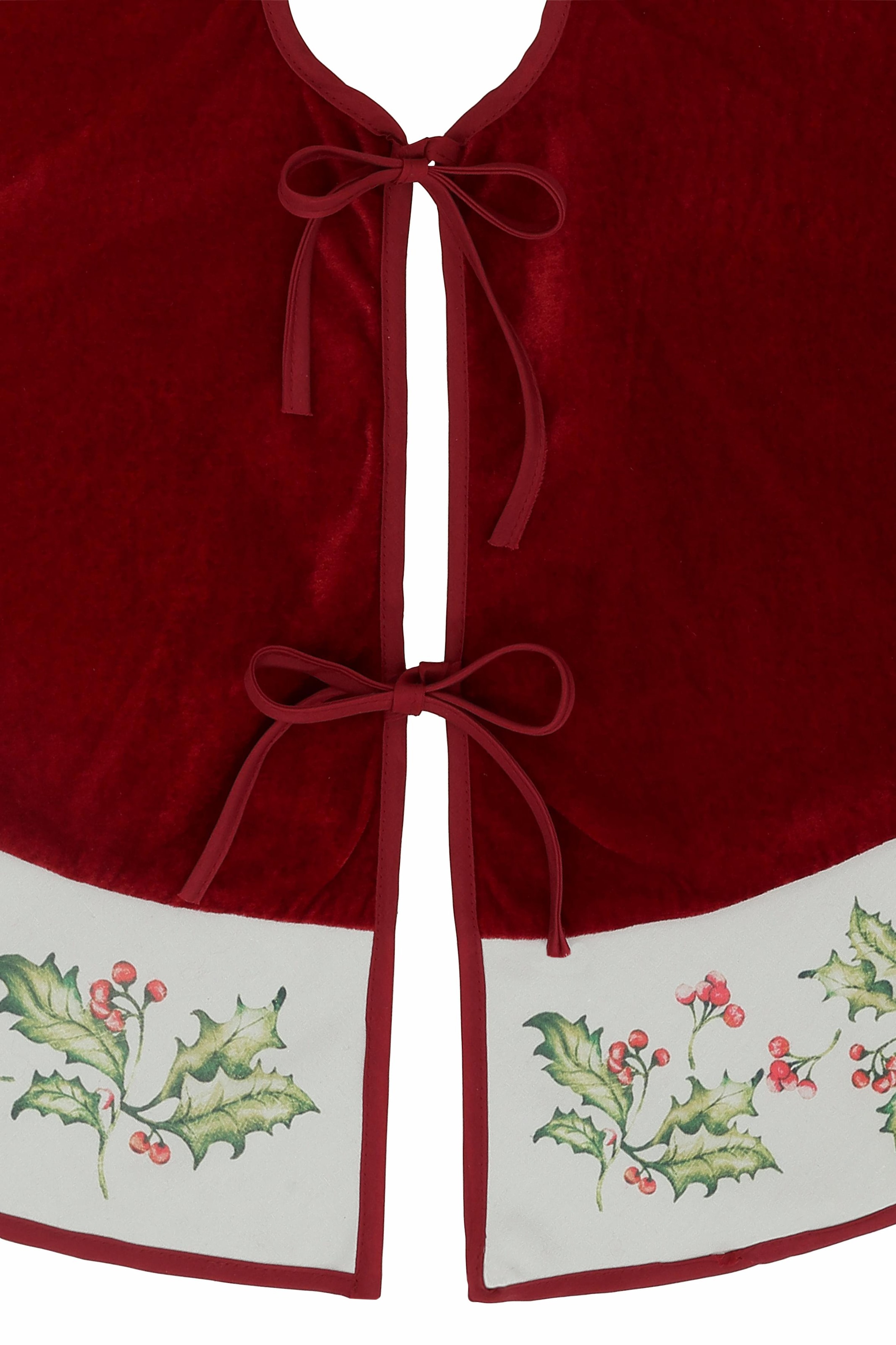 Design rot, Weihnachtsbaumdecke mit Bordüre breiter »Blätter, Weihnachtsdeko my home Christbaumschmuck«, im weihnachtlichen