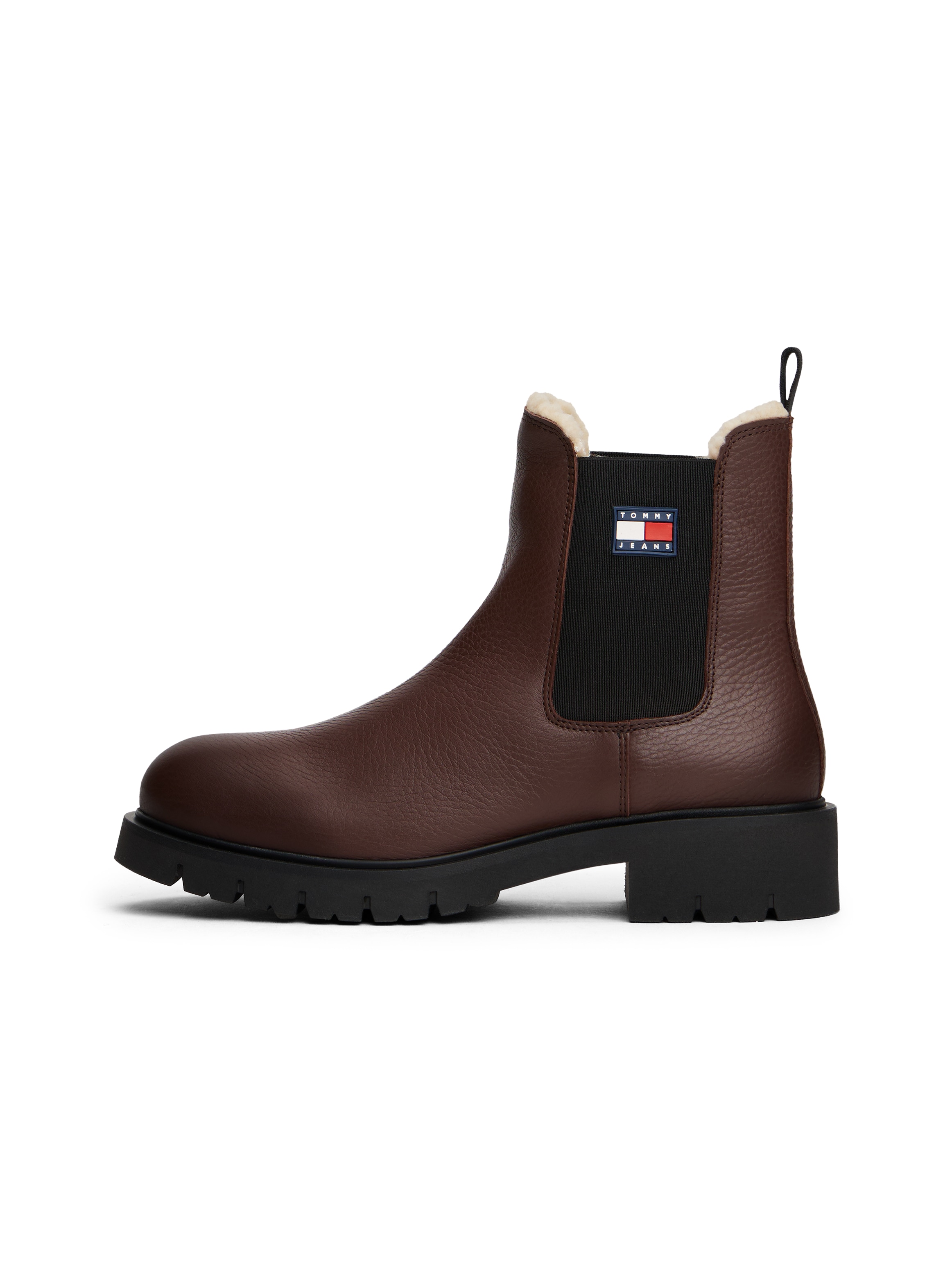 Tommy Jeans Chelseaboots »TJW CHELSEA BOOT WL«  , Blockabsatz, Stiefelette mit typischer Logoflagge