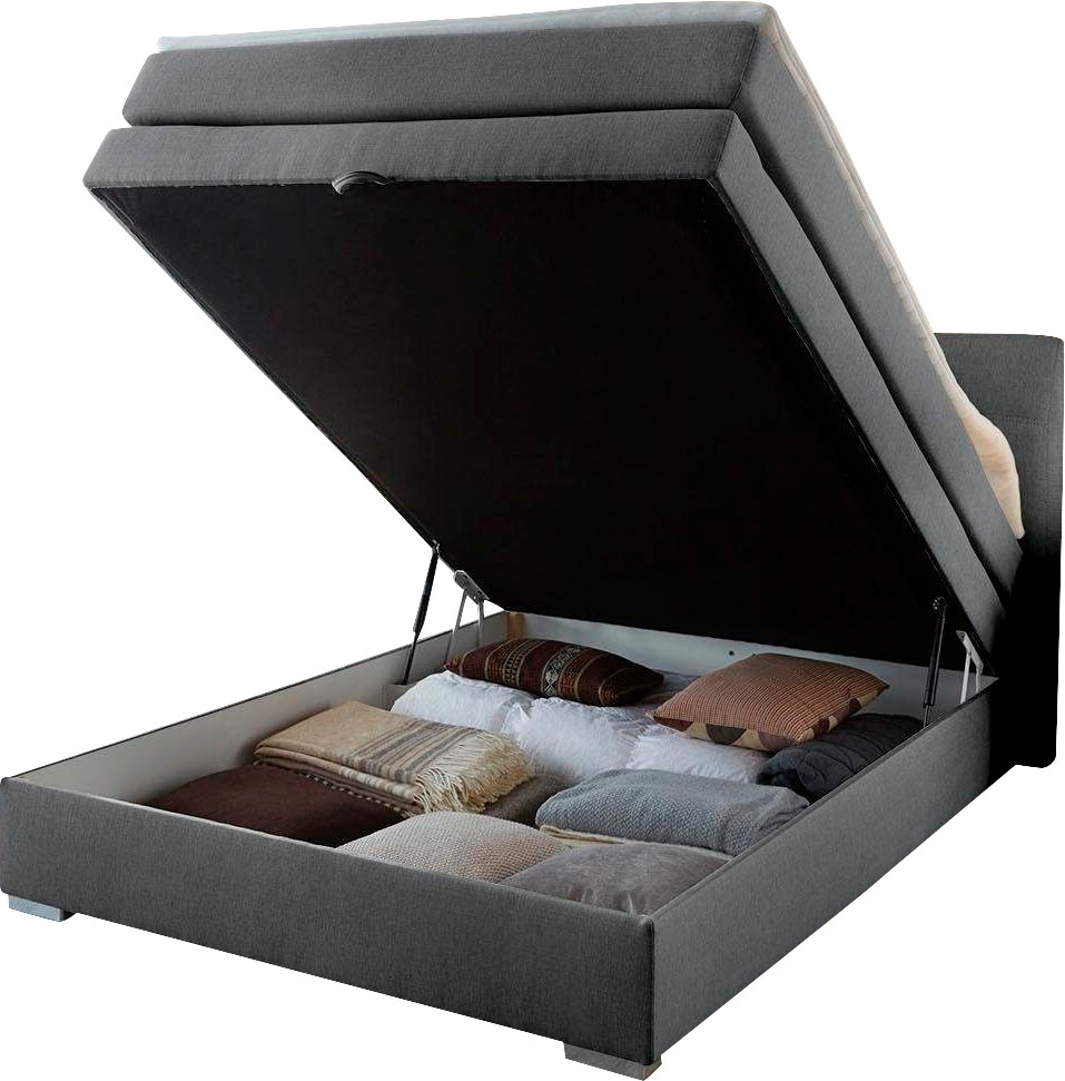 Jockenhöfer Gruppe Boxspringbett »Amelie«, mit Bettkasten und Topper, erhältlich in 120 & 140cm Breite
