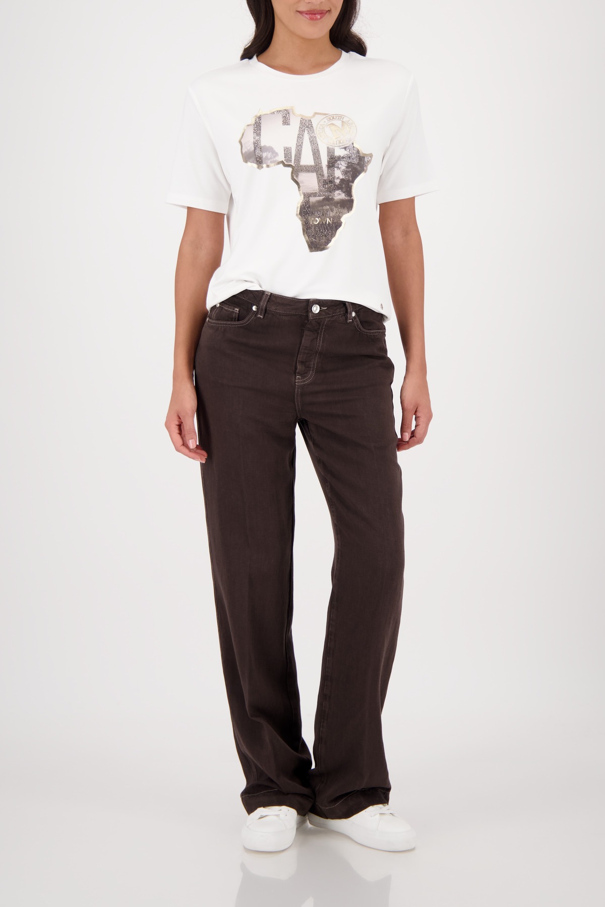 Monari T-Shirt »Shirt Capetown« Regular fit mit Afrika-Aufdruck