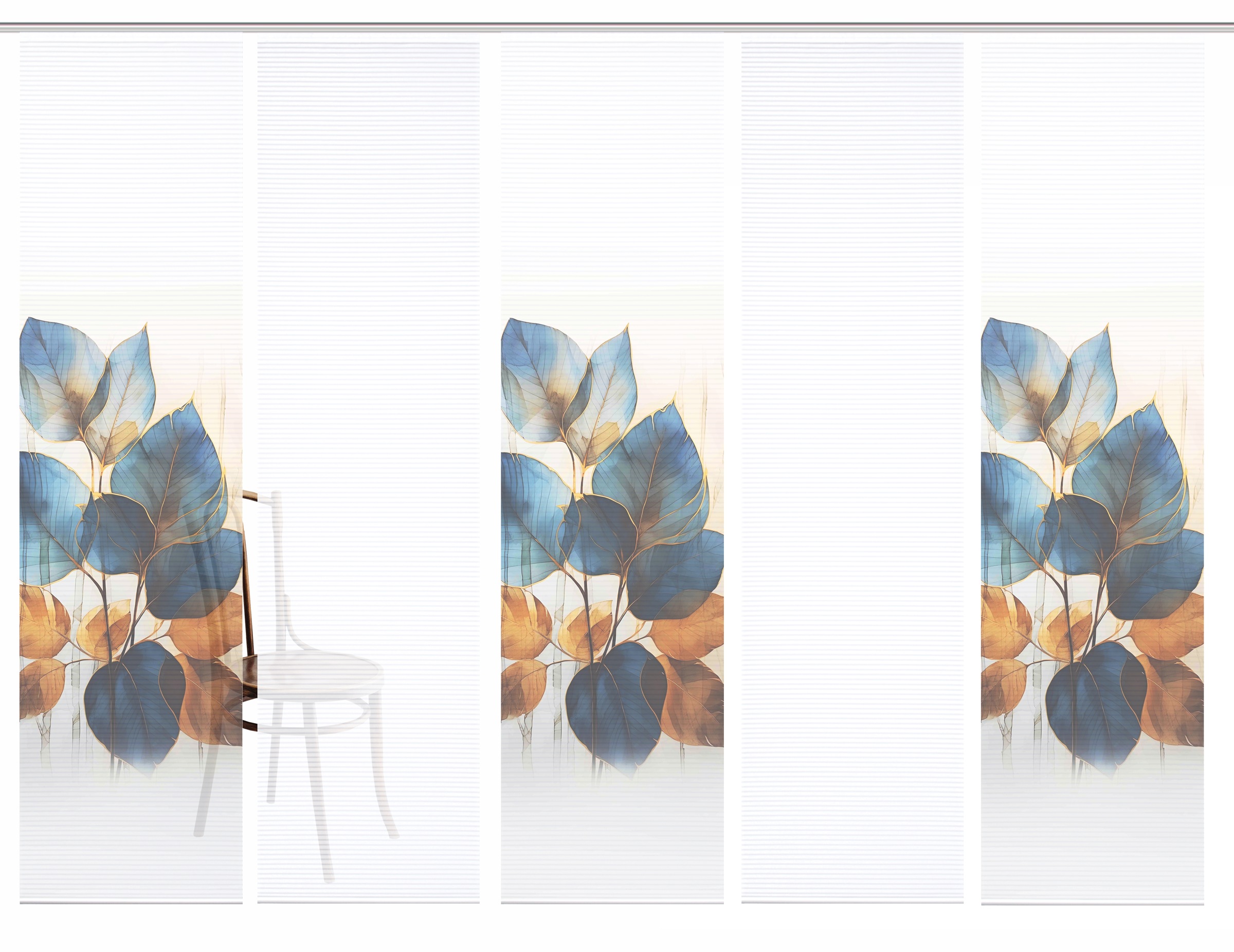 HOME in green Schiebegardine »THALIN« Paneelwagen 5 Stk. tlg. Bambusoptik, SET, recycelt, Digitaldruck