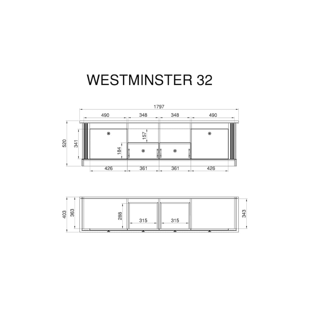 Home affaire Wohnwand »Westminster«, (Set, 3 St.), im romantischen Landhausstil