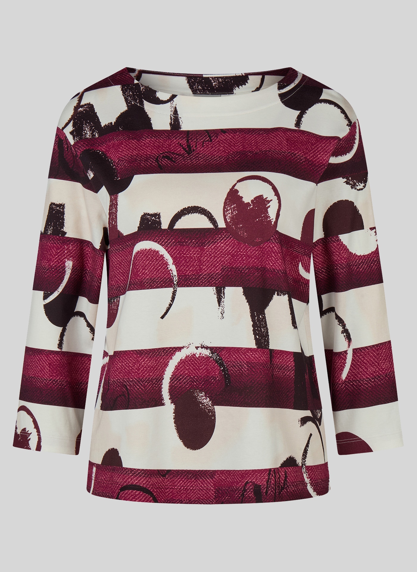 Rabe 3/4-Arm-Shirt mit grafischem Muster