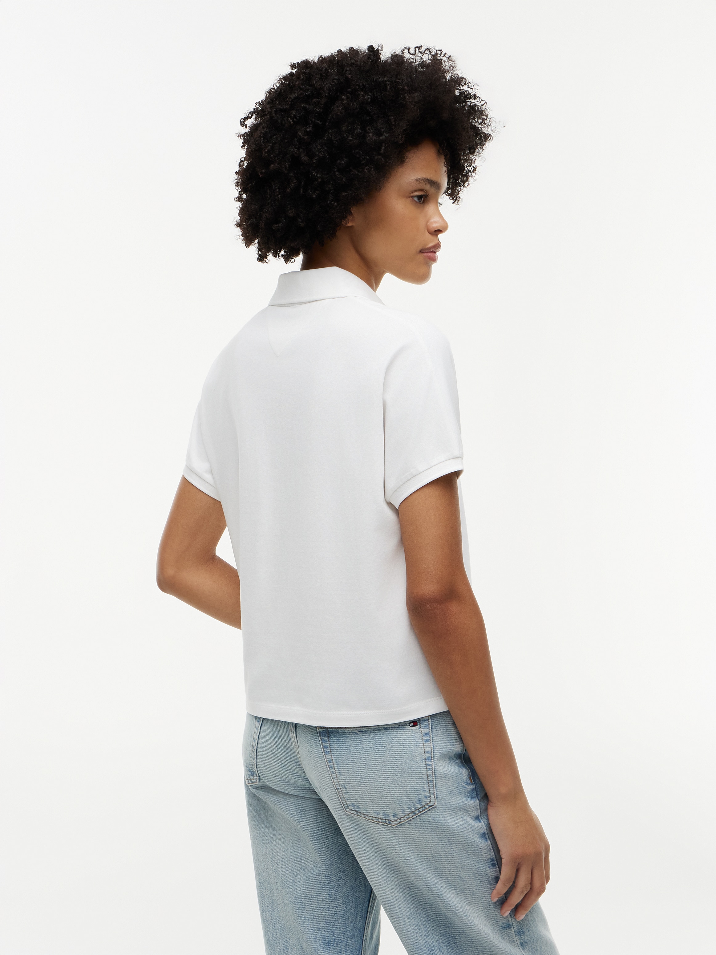 Tommy Hilfiger Poloshirt »TH SCRIPT MODERN SS POLO« Baumwollmischung, Polokragen, kurze Knopfleiste
