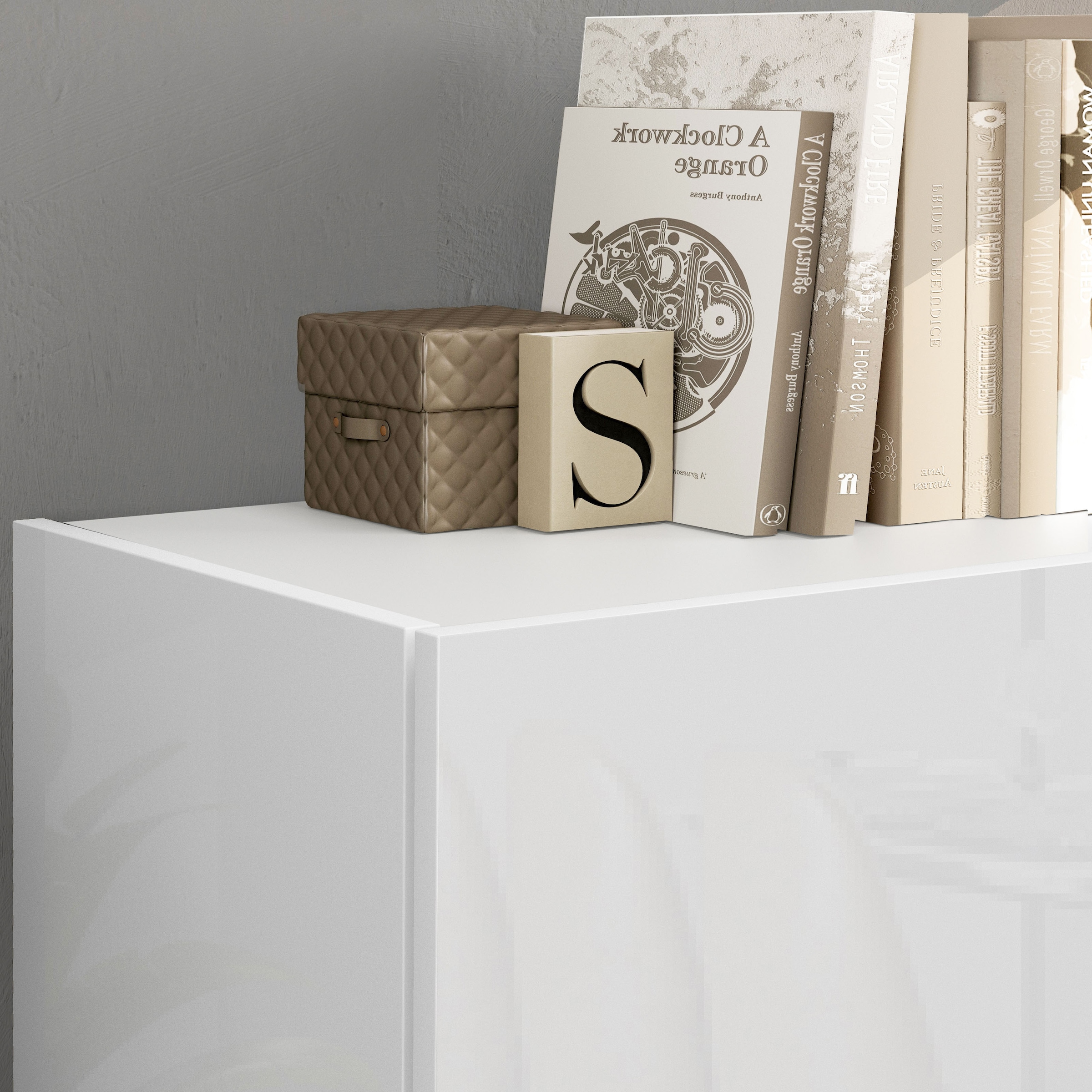 INOSIGN Lowboard »VELA, Höhe 60 cm, Breite 225 cm,Design mit schrägen Türen« 1 Stk. tlg. Made in Italy, Maße-B/T/H: 225x35x60, Lowboard, TV-Board, TV-Kommode