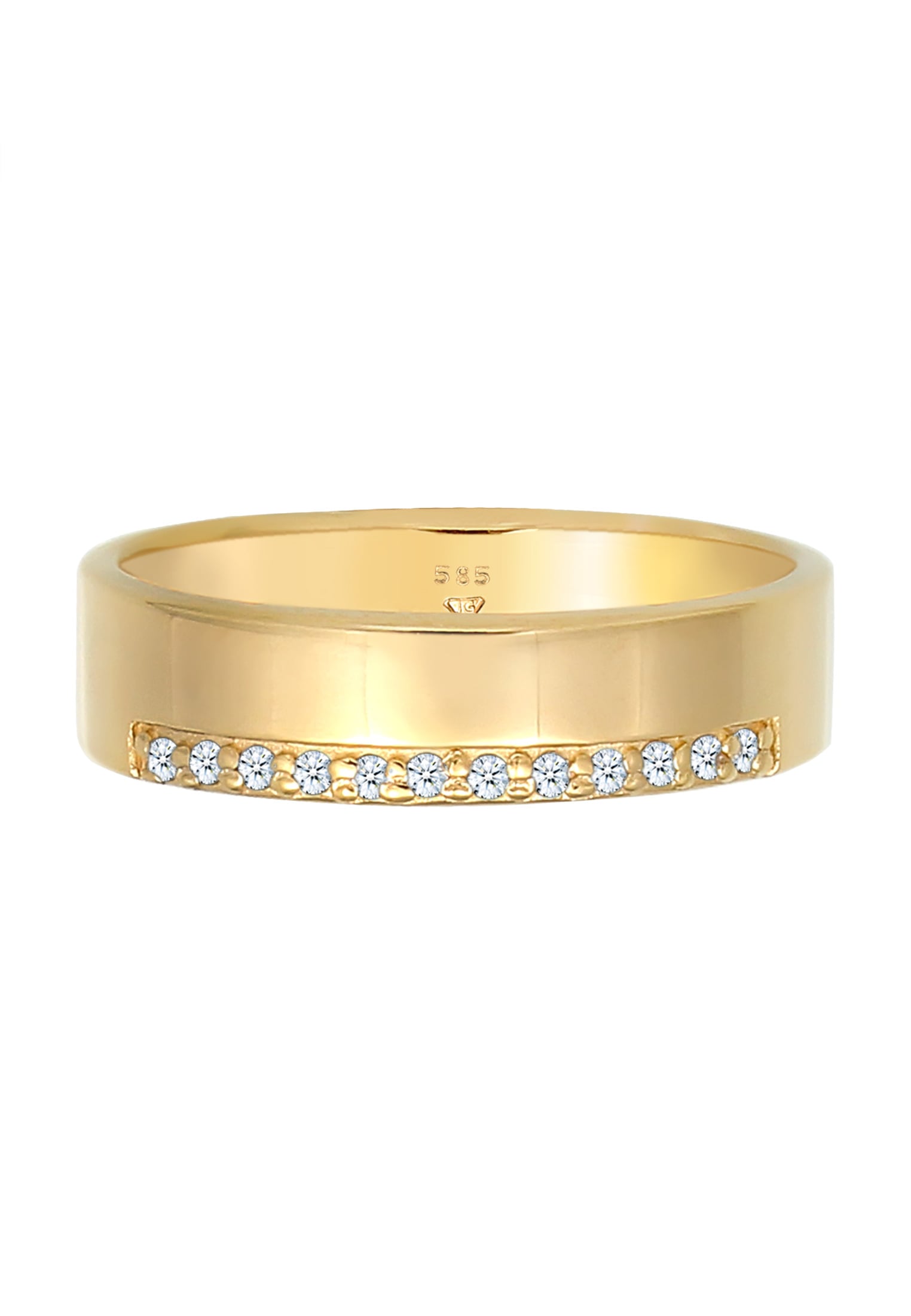 Elli DIAMONDS Trauring »Ring Verlobung Diamant (0.12 ct) Luxuriös 585 Gelbgold«