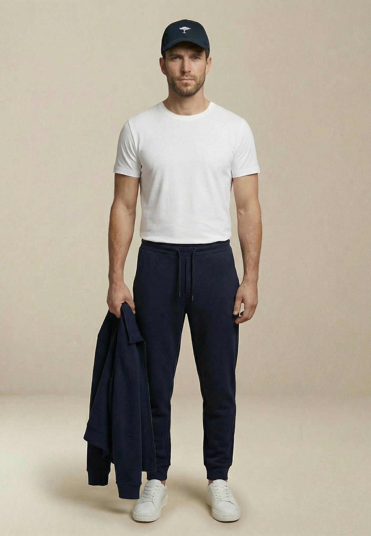 FYNCH-HATTON Stoffhose  aus Polyester, Baumwolle und Elasthan, schmale Passform