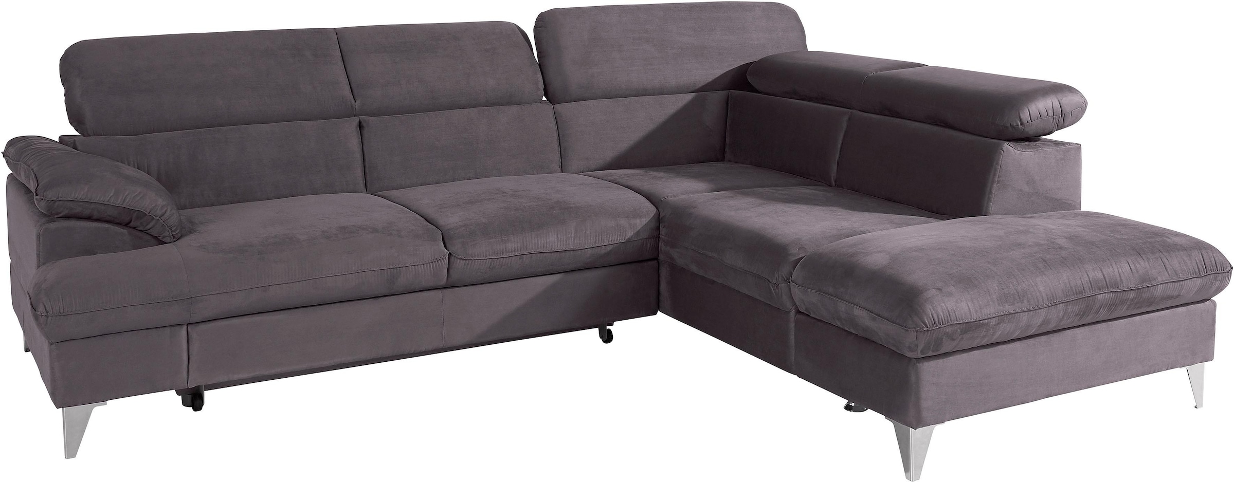 COTTA Ecksofa »Caluso L-Form«, inklusive Kopfteilverstellung, wahlweise mit Bettfunktion