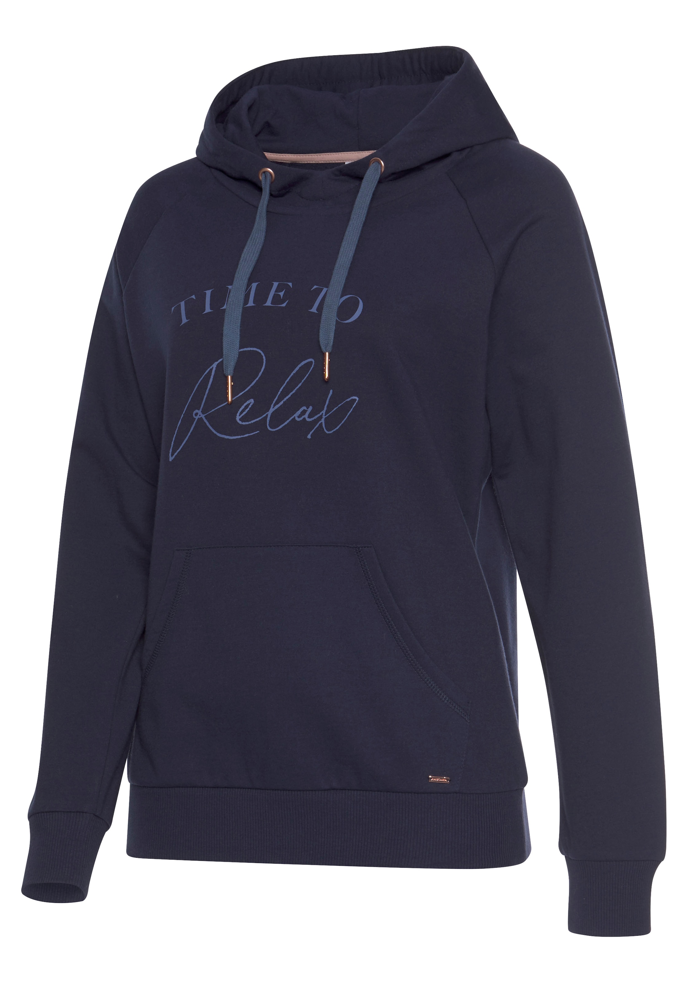 LASCANA Kapuzensweatshirt, mit Frontschriftzug, Loungewear