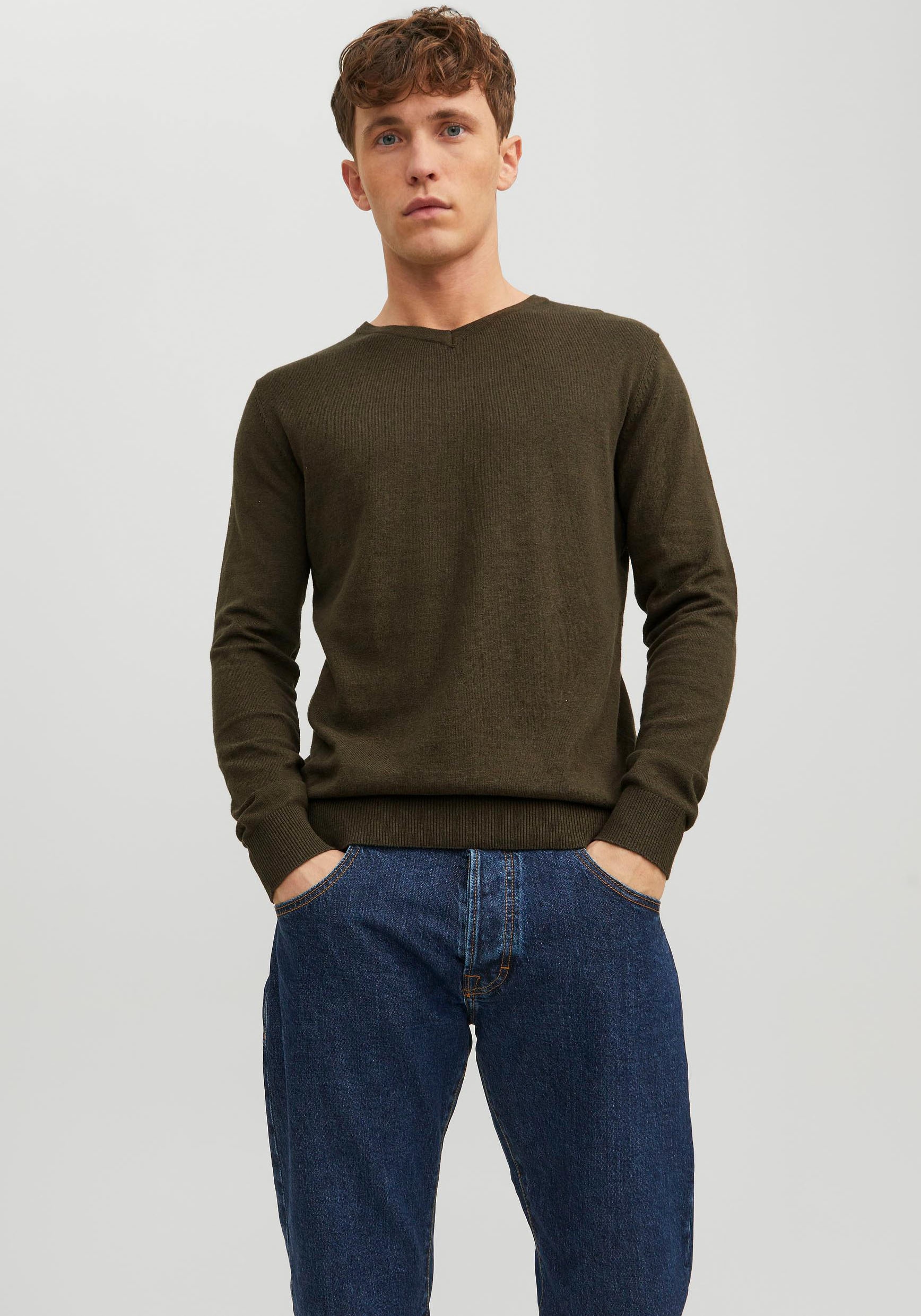 V-Ausschnitt-Pullover »EMIL KNIT V-NECK«