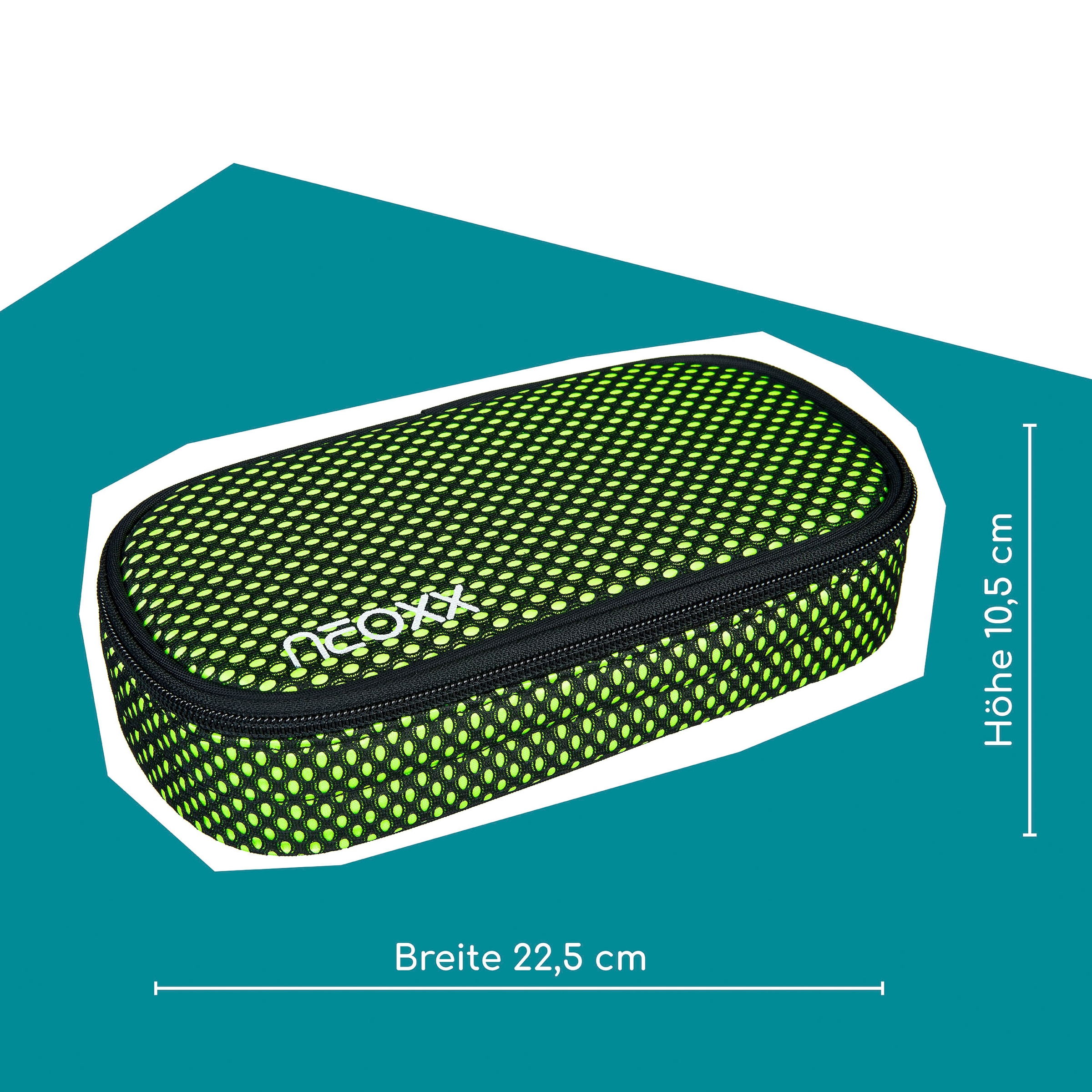 neoxx Schreibgeräteetui »Schlamperbox, Jump, All about Neon«, teilweise aus recyceltem Material
