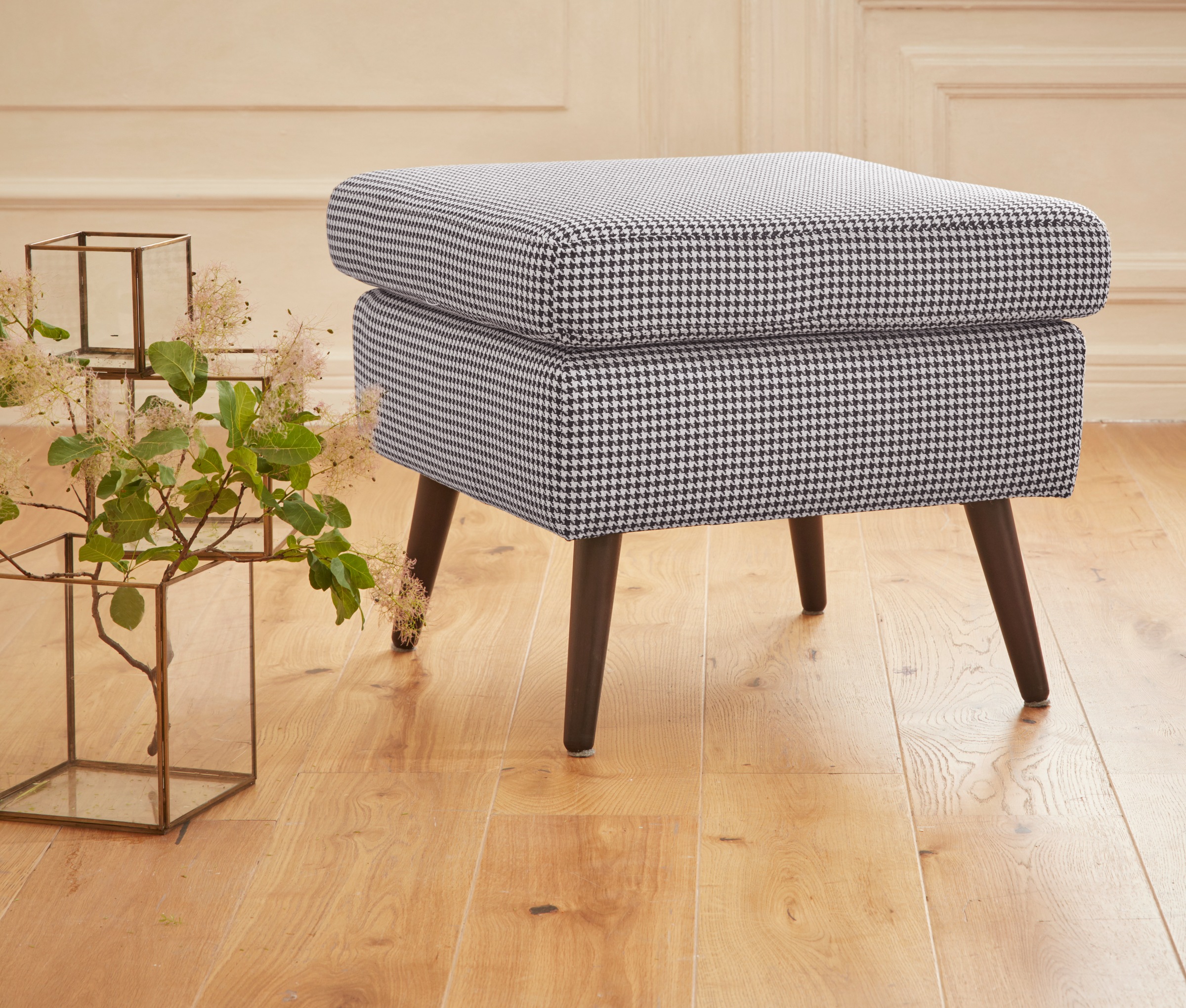 Guido Maria Kretschmer Home&Living Hocker »Salla«, Bezug auch in Luxus-Microfaser in Teddyfelloptik
