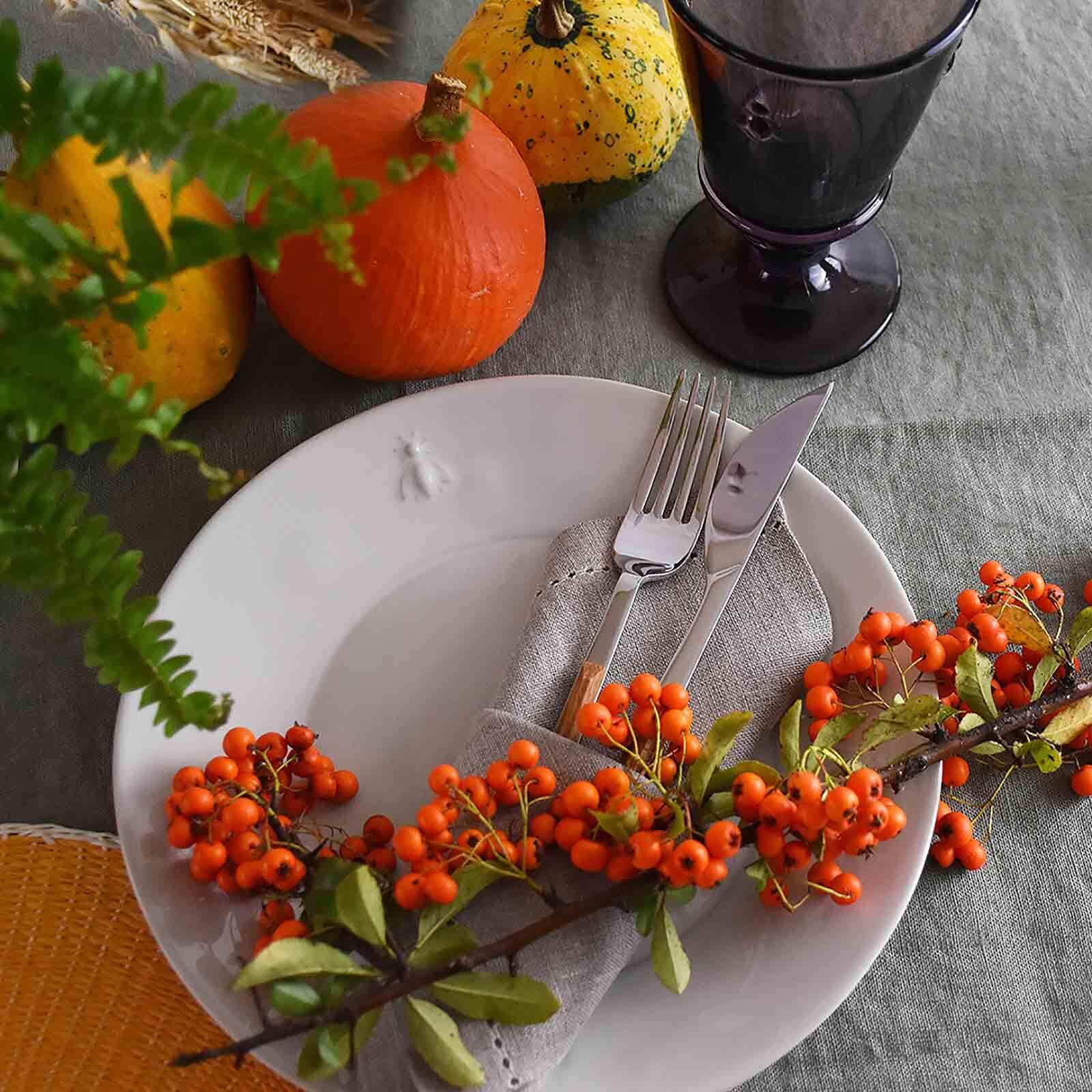 La Rochère France Frühstücksteller »Dessertteller Biene ø 21 cm 4er Set natur« Spülmaschinengeeignet, Mikrowellengeeignet