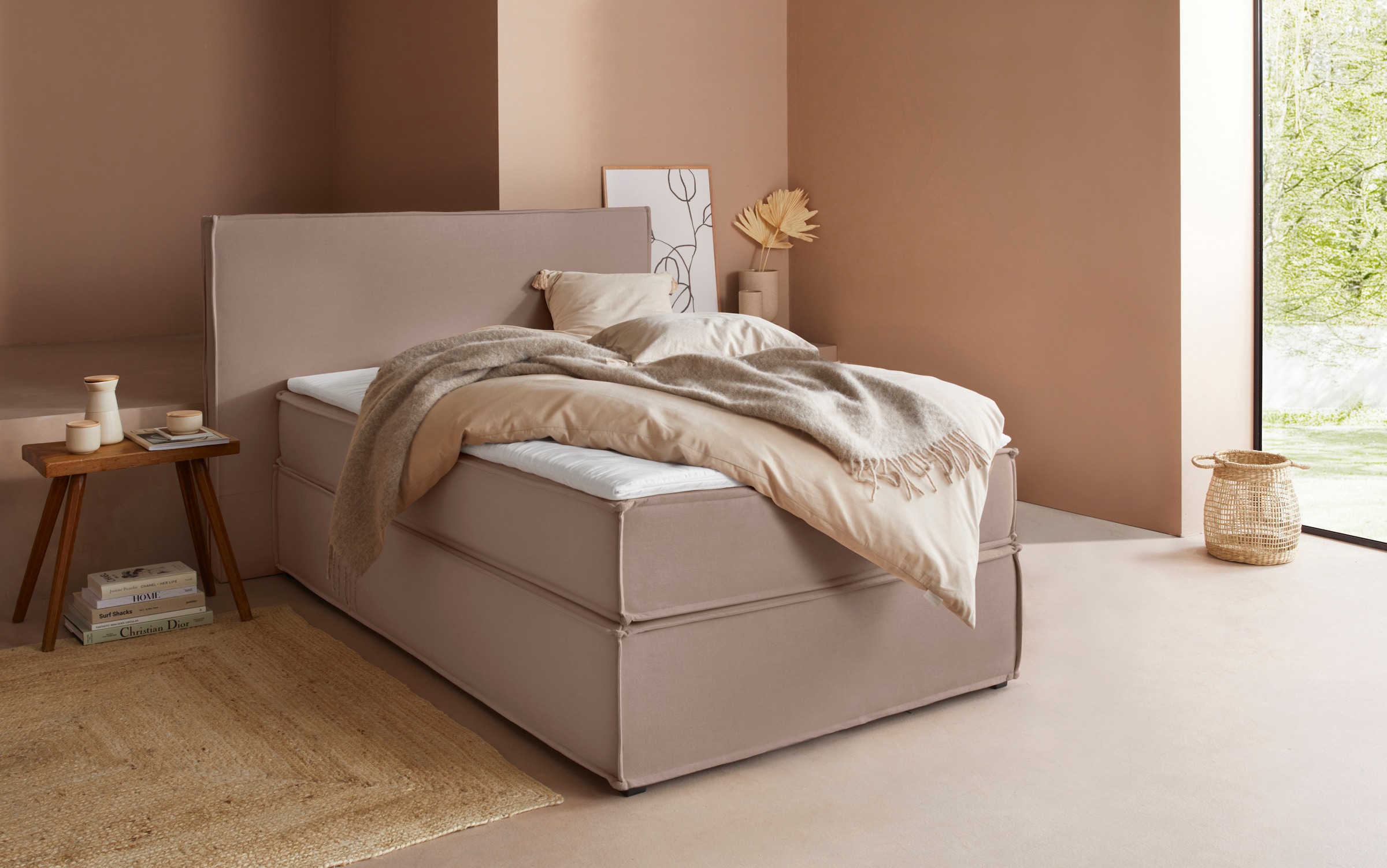 LeGer Home by Lena Gercke Boxspringbett »Yuma« incl. Topper, in 4 Breiten, 3 Matratzenarten und je 2 Härtegraden