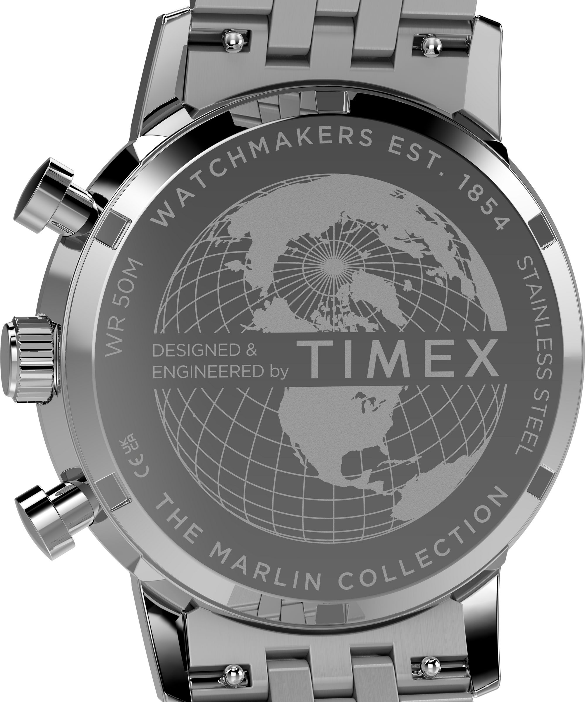 Timex Quarzuhr »Timex-MARLIN« Armbanduhr, Herrenuhr, Edelstahlarmband, analog, Tag