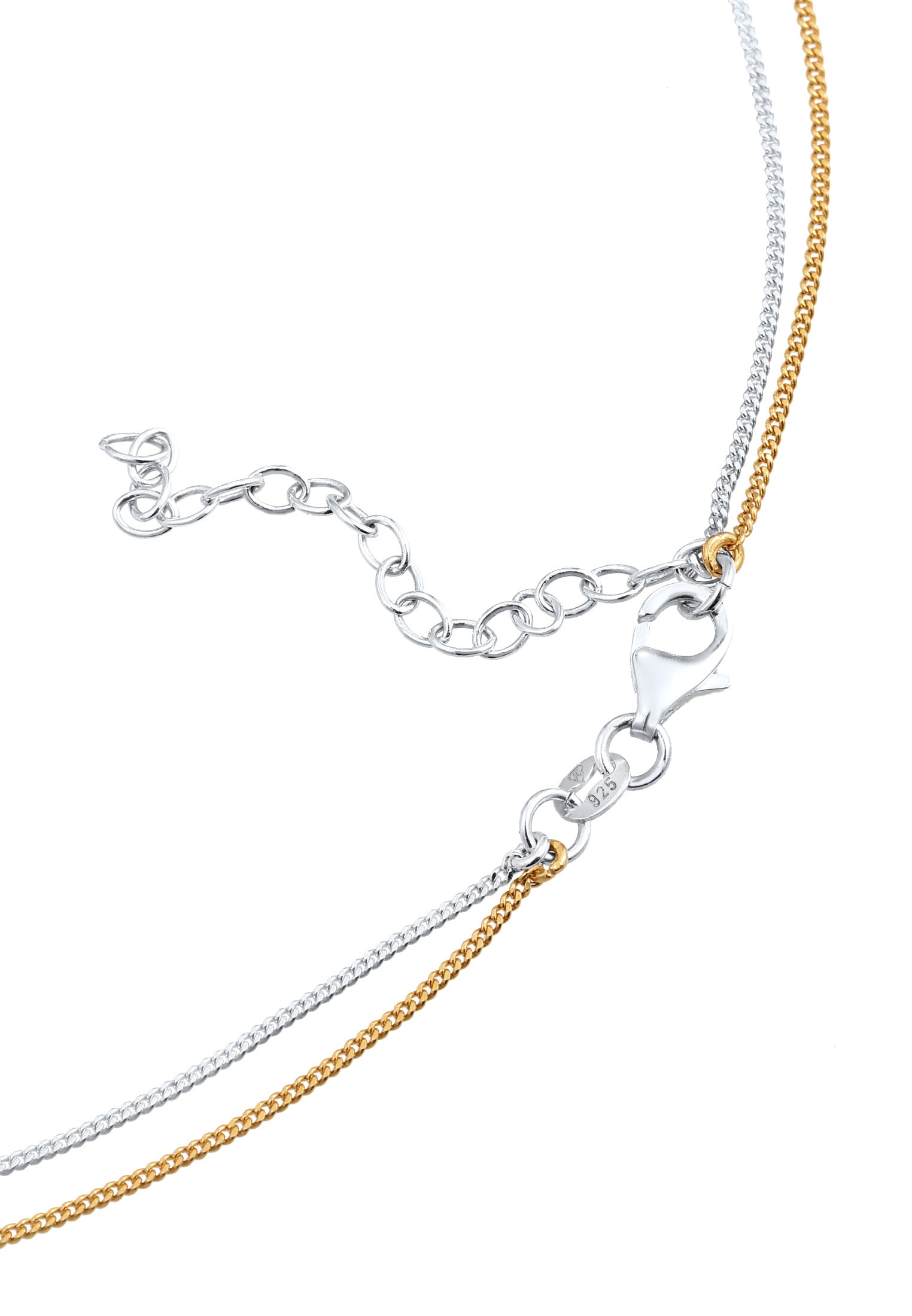 Elli Silberkette »Halskette Layer Kette mit Kreis Plättchen 925 Silber«