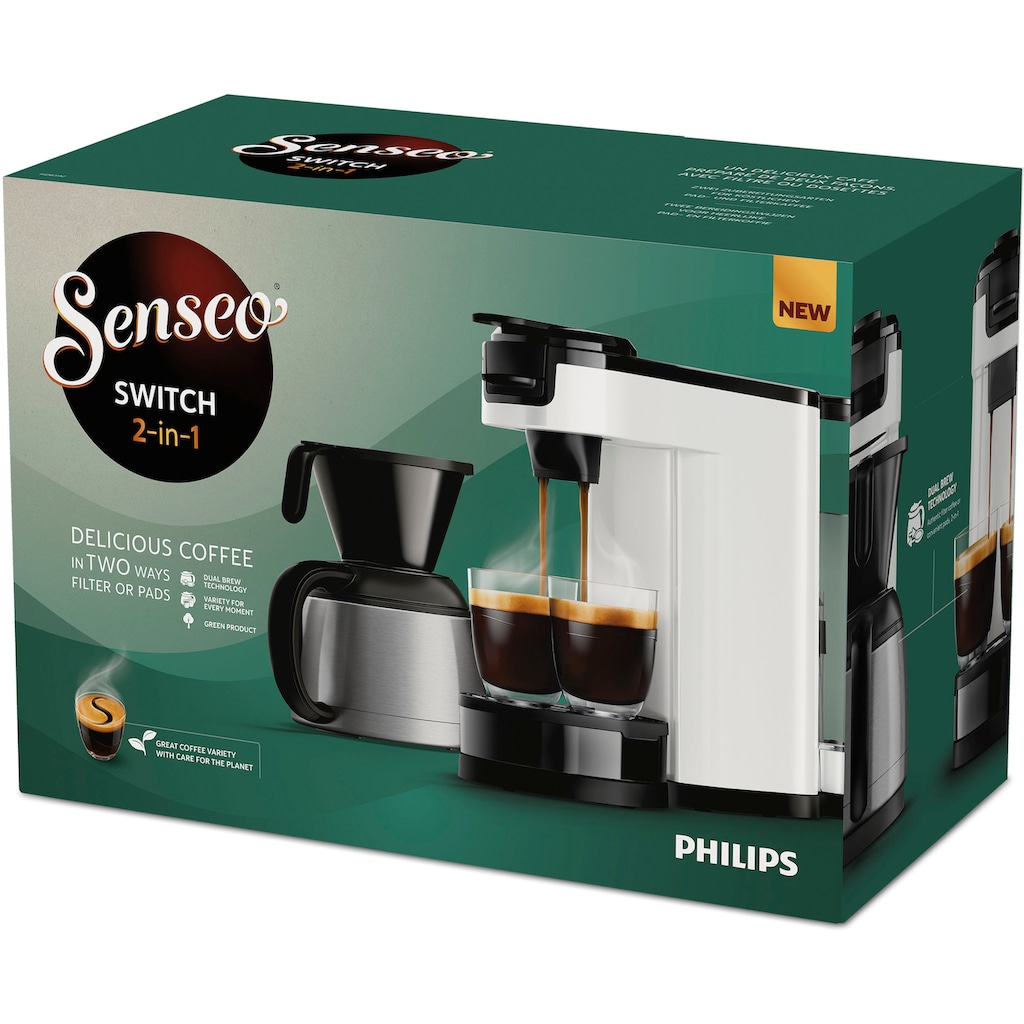 Philips Senseo Kaffeepadmaschine »Switch HD6592/04«, 1 l Kaffeekanne