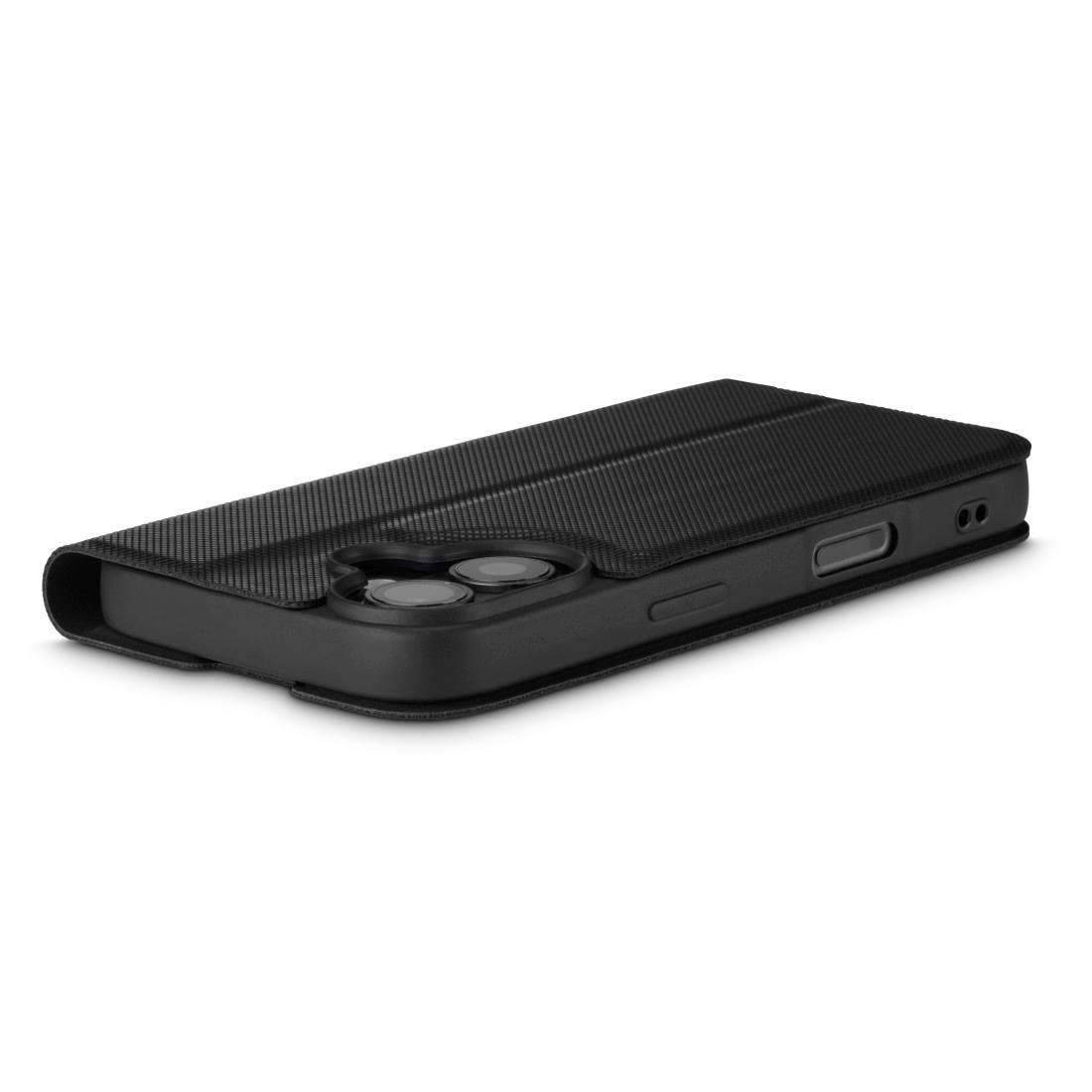 Hama Smartphone-Hülle »Handytasche Booklet für Apple iPhone 16 Plus mit Kartenfächer, Schwarz«, iPhone 16 Plus, Standfunktion, Kartenfächer