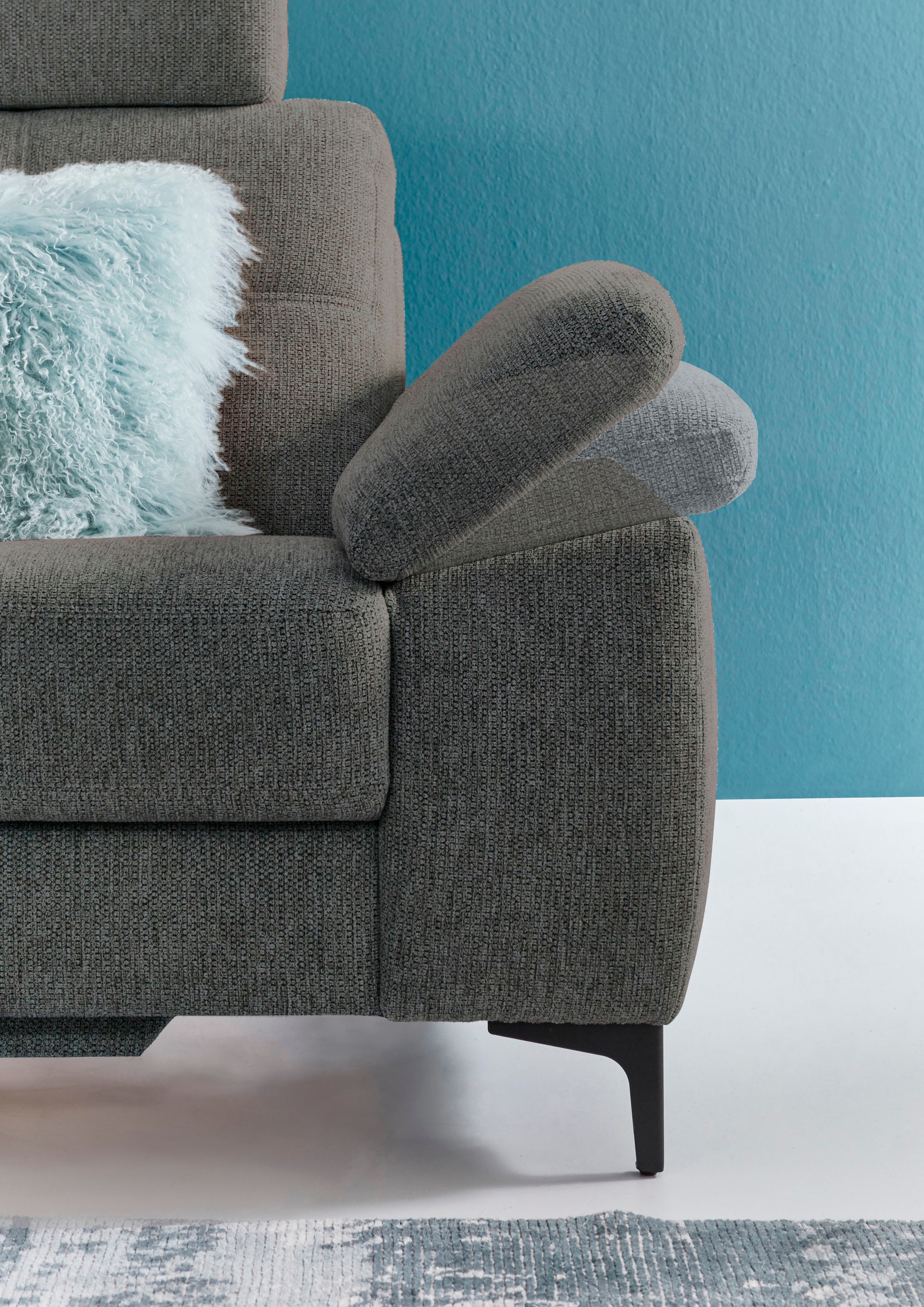 3C Carina Ecksofa »Burnaby bequem und modern, OTTOs Choice, L-Form«, 2 Kopfstützen, optional mit Schlaf- und motorischer Relaxfunktion