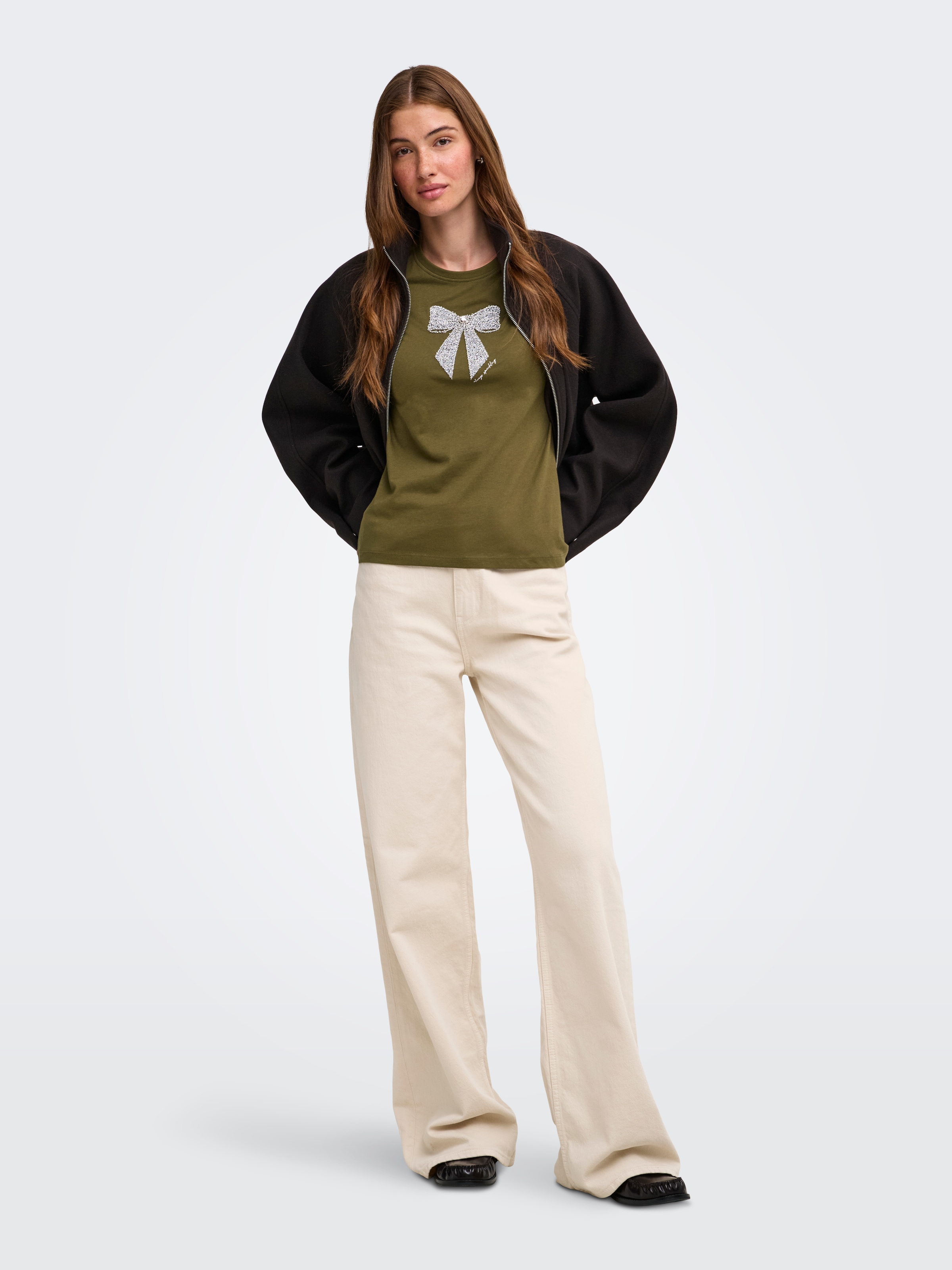 ONLY Kurzarmshirt »ONLKITA S/S LUXE JRS NOOS« Baumwolle, regular fit