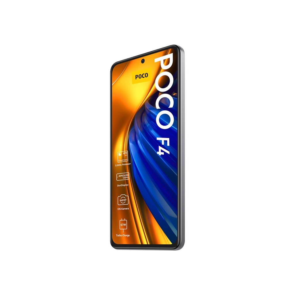 Xiaomi Smartphone »POCO F4 6GB+128GB«, Moonlight Silver, 16,9 cm/6,67 Zoll, 128 GB Speicherplatz, 64 MP Kamera