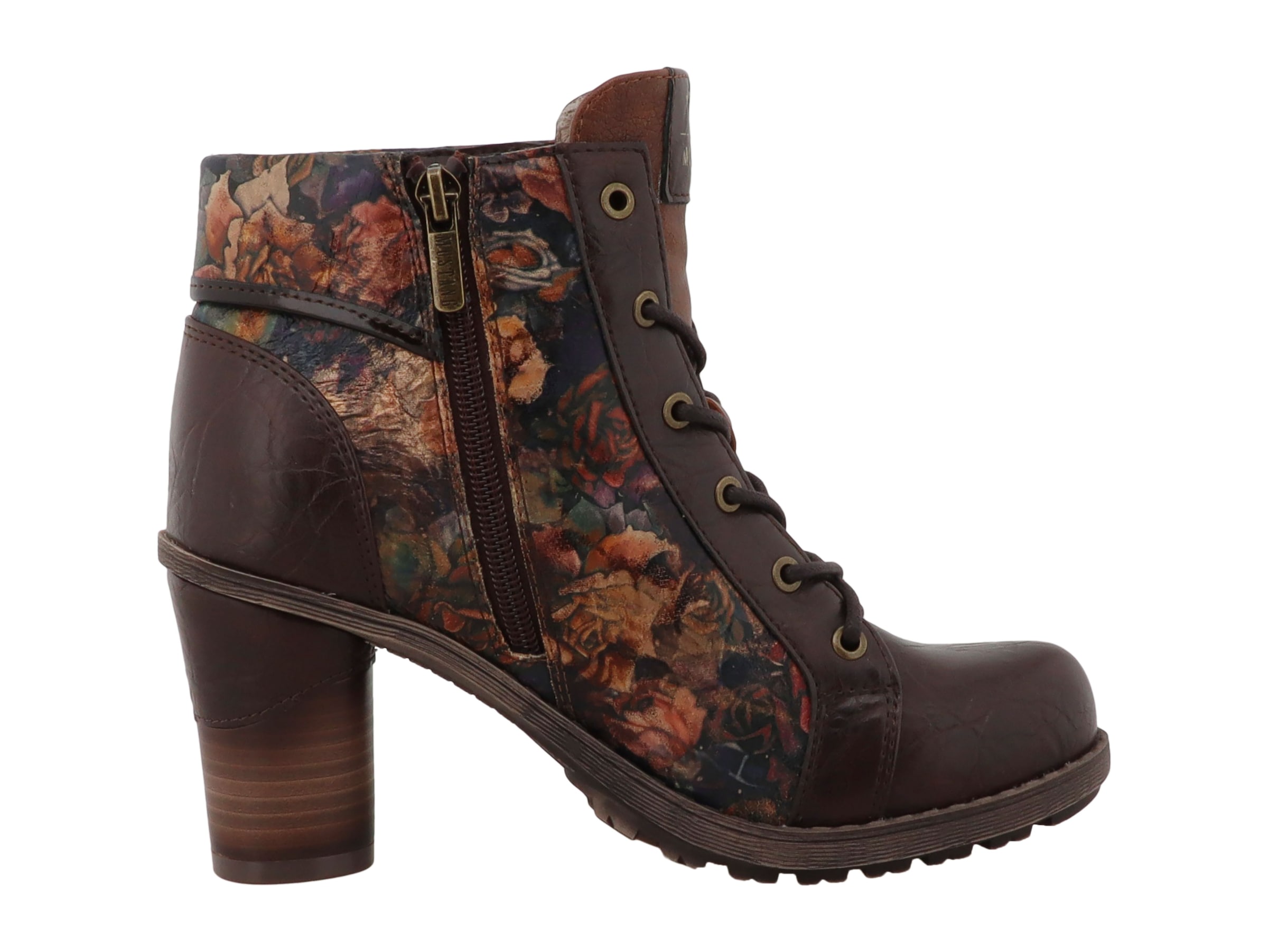 Mustang Shoes Stiefelette »Mode-Stiefel«  Blockabsatz, Schnürboots mit umschlagbarem Kragen