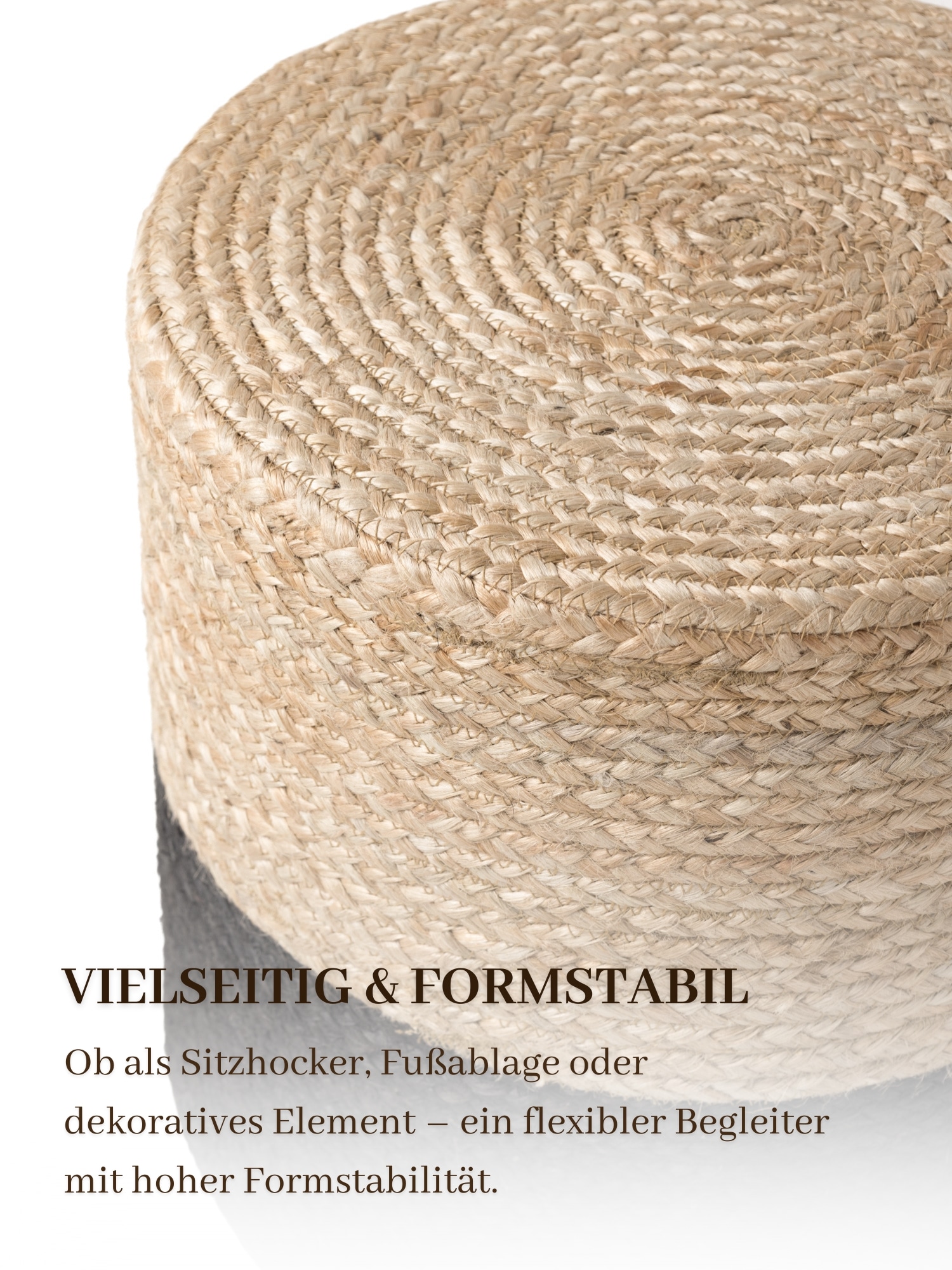 HANSE Home Pouf »Looma,  Jute« 1 Stk. tlg.