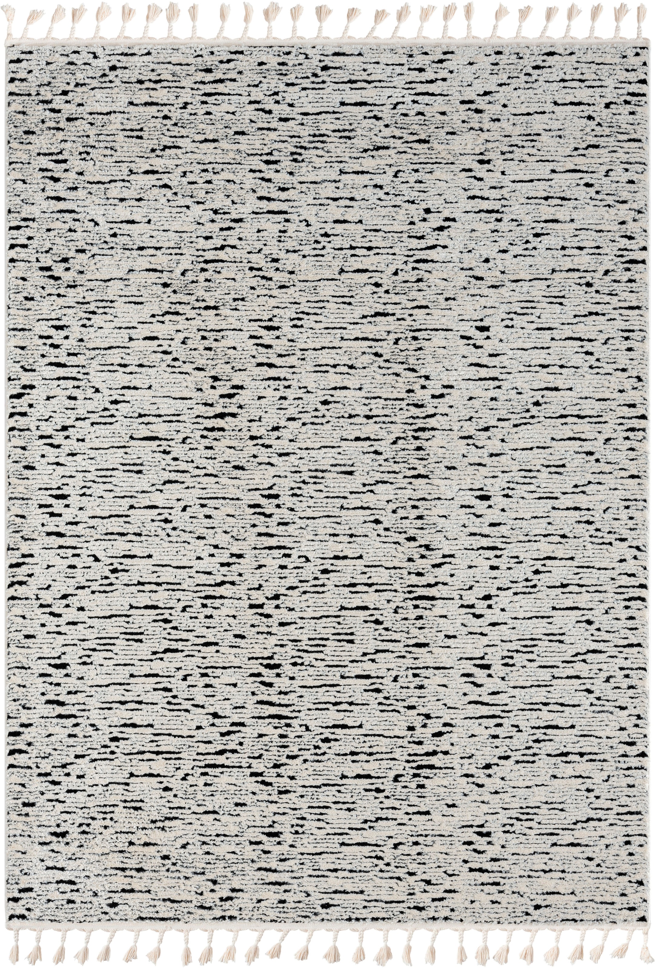 Myflair Möbel & Accessoires Hochflor-Teppich »Moroccan Rockface Lagerräumung«, rechteckig, 24 mm Höhe, modern, marokkanisches Design, meliert, flauschig weich, mit Fransen