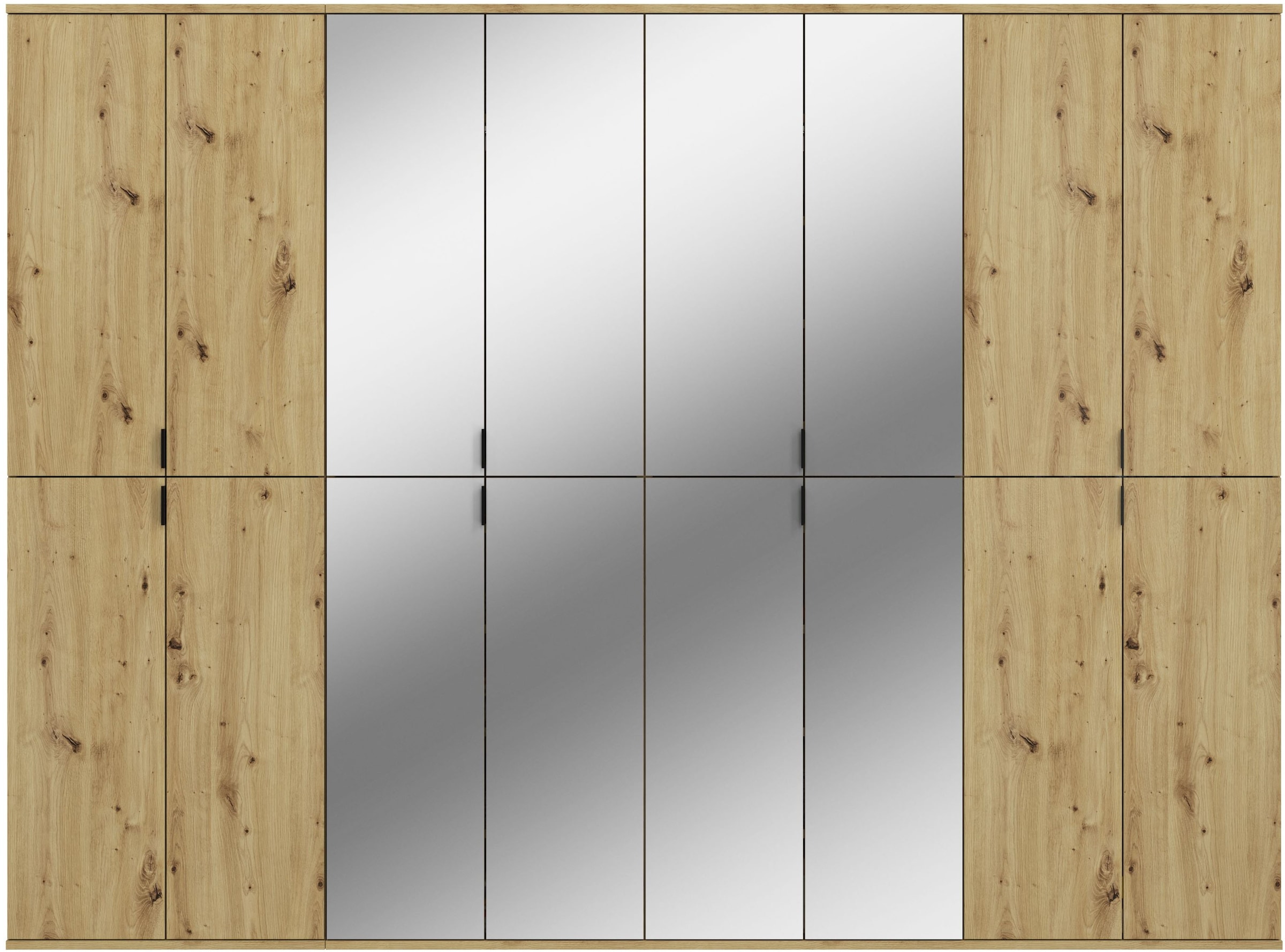 Home affaire Garderoben-Set »Trondheim, Breite 244 cm, best. aus 4 Schränken, 16 Türen, 36 Fächer« Set, 4 Stk. tlg.