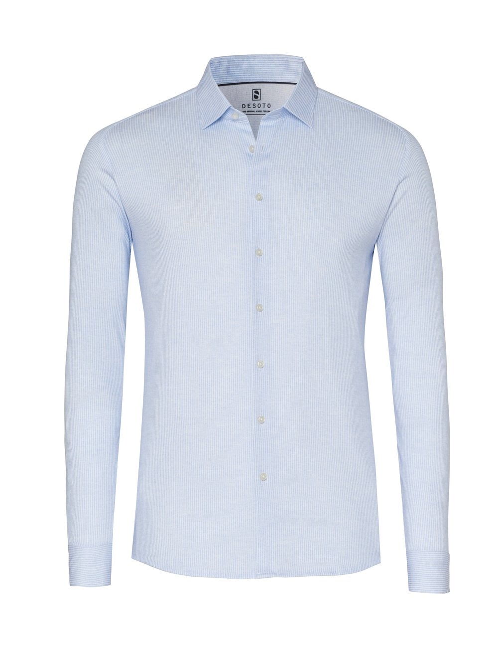 DESOTO Langarmhemd »Casual Kent 1/1« Jerseyhemd, Kentkragen, Slim Fit