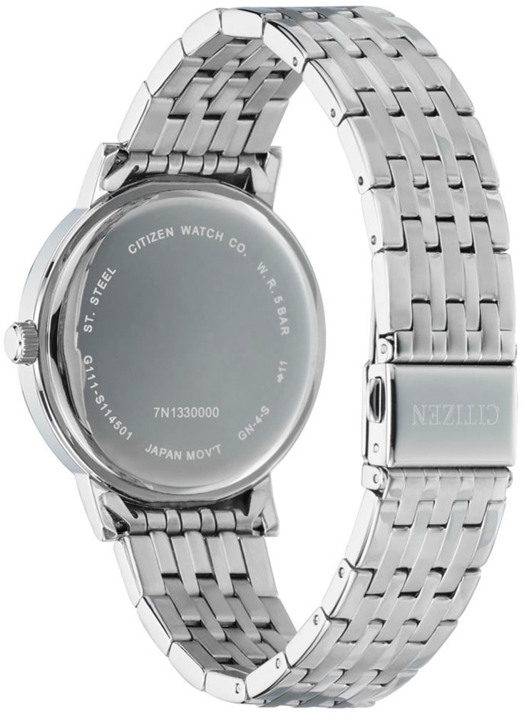 Citizen Quarzuhr, Armbanduhr, Herrenuhr, Edelstahlarmband, Datum