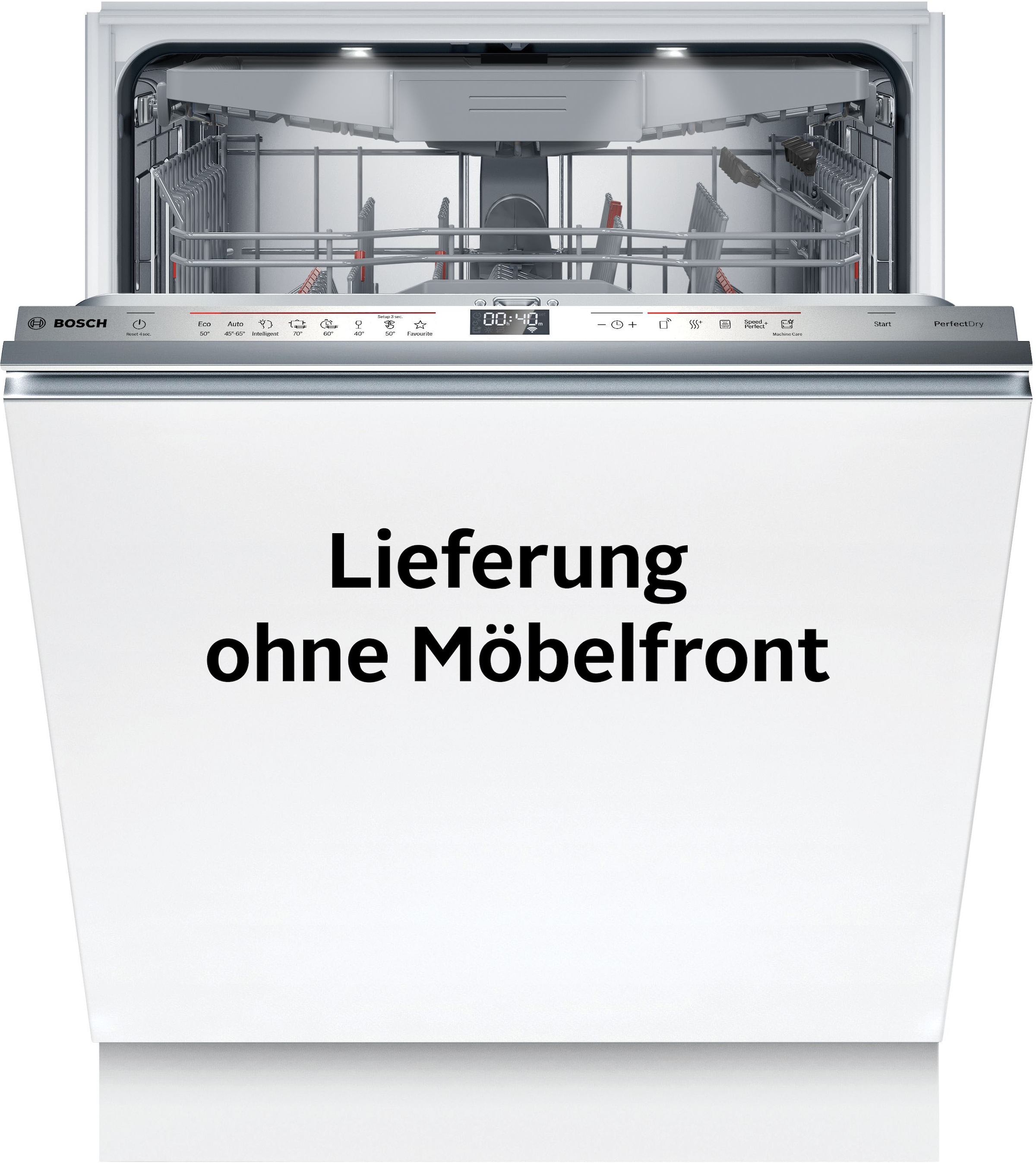 BOSCH vollintegrierbarer Geschirrspüler Serie 6 "SMV6ZCX16E" 14 Maßgedecke Hervorragendes Perfect Dry & flexible, leicht laufende Max Flex Körbe