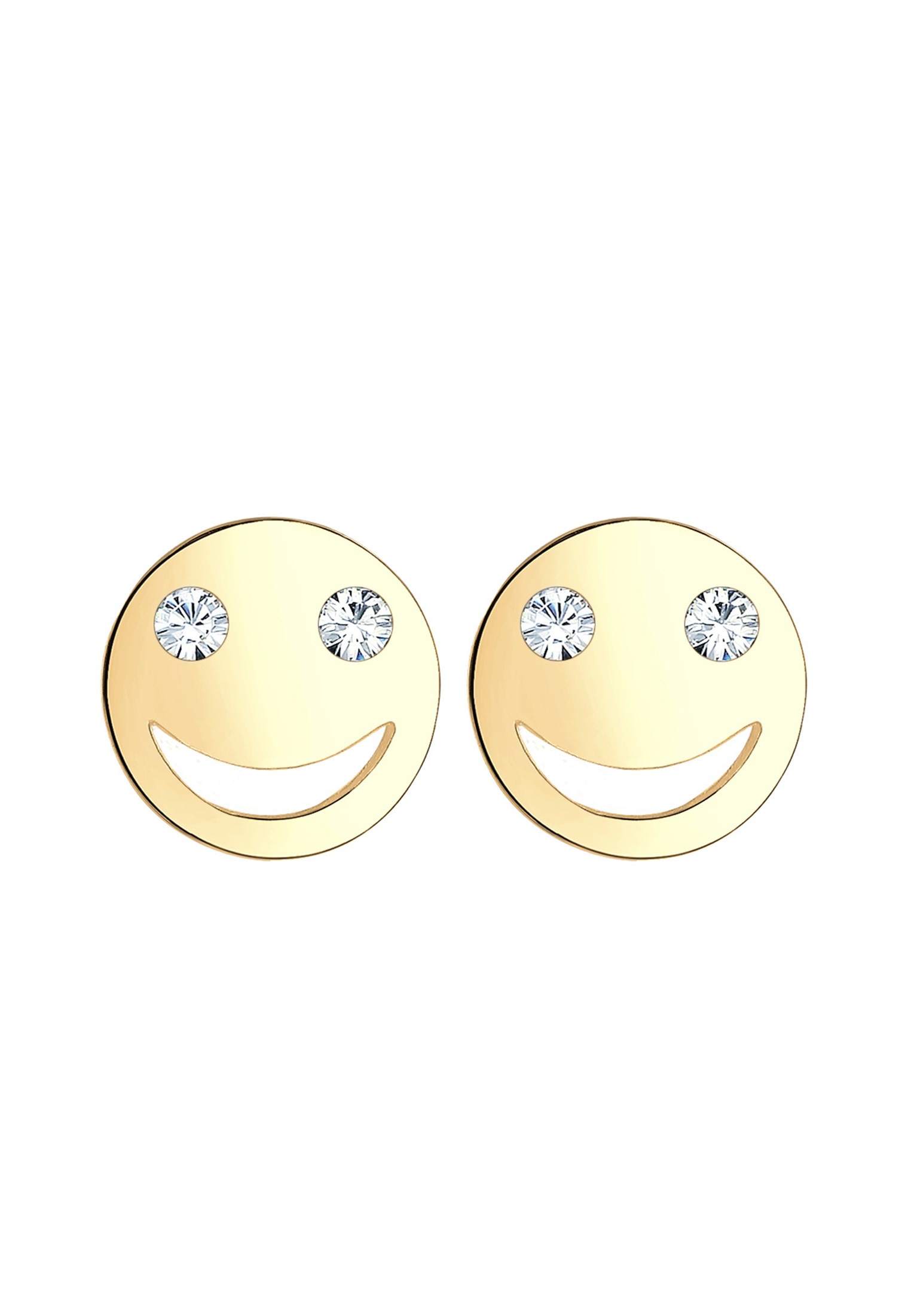 Elli Paar Ohrstecker »Ohrringe mit Smiling Face 925 Silber, mit Kristallen von Swarovski®«