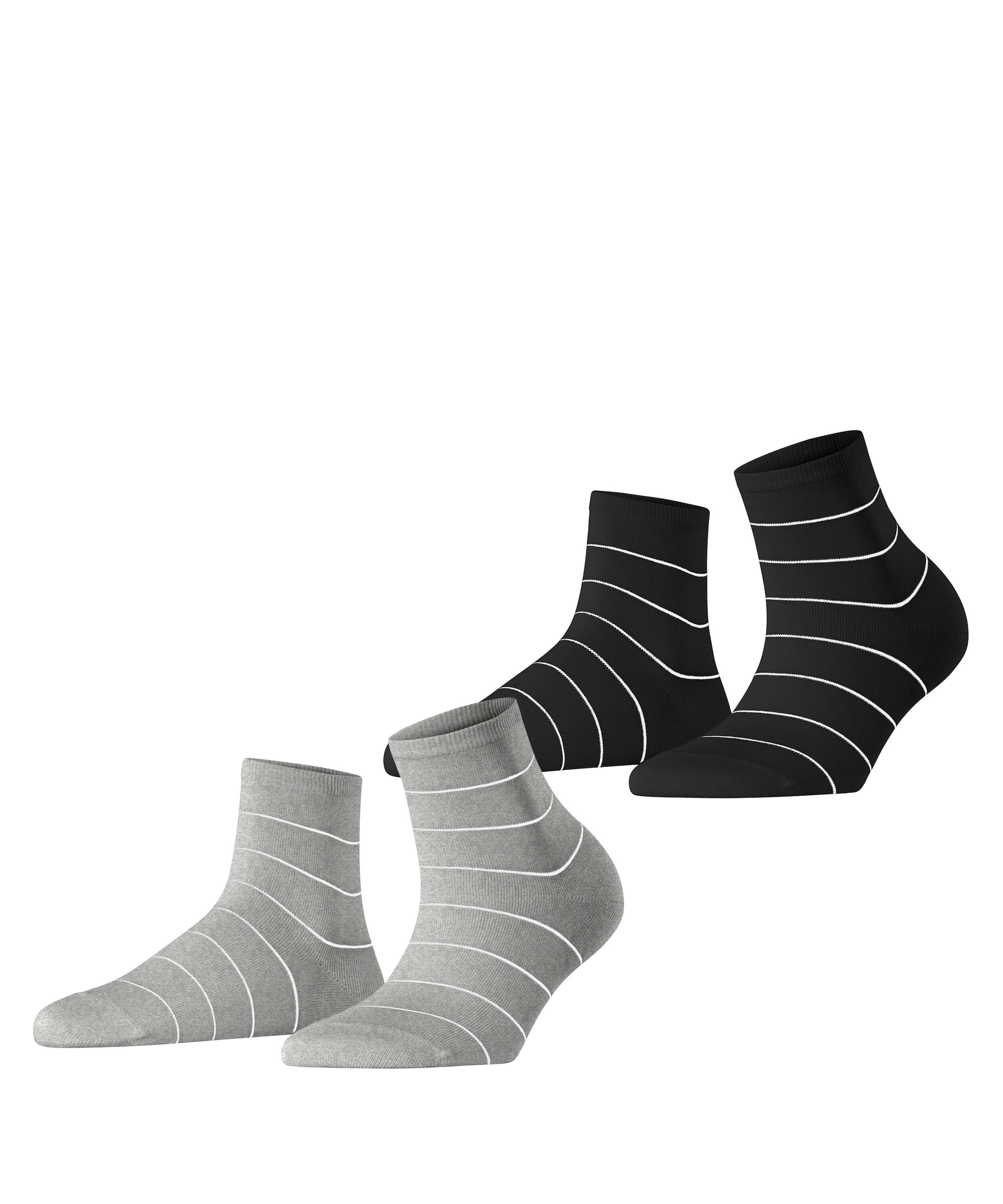 Esprit Kurzsocken »Fine Line« 2 Paar,  mit feinem Streifenmuster, schmales Bündchen