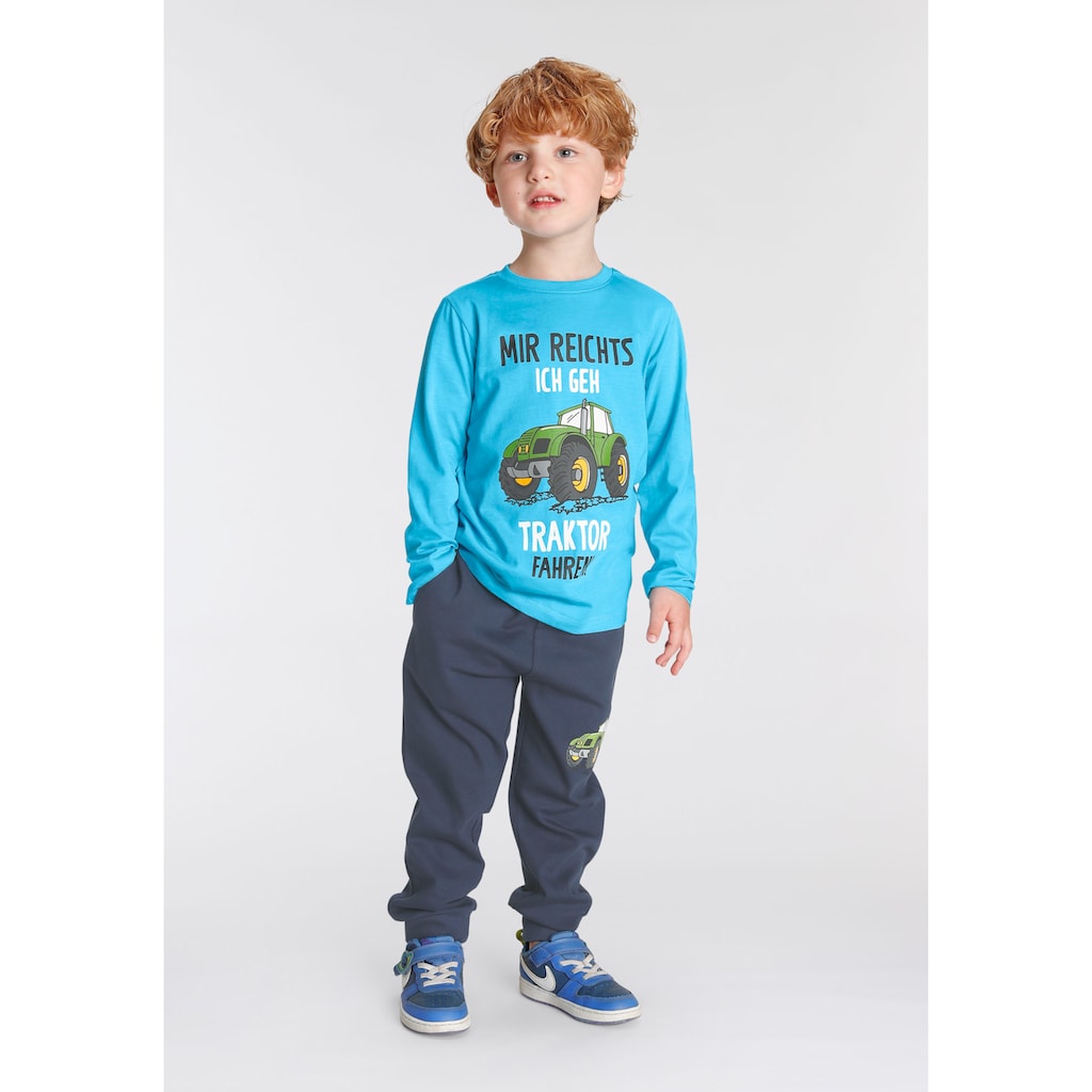 KIDSWORLD Shirt & Hose »MIR REICHTS, ICH GEH TRAKTOR FAHREN«, (Spar-Set, 2 tlg.)