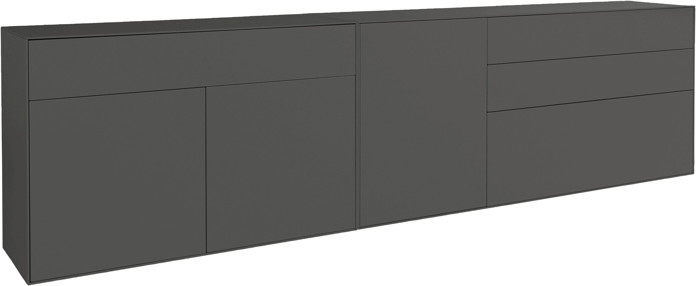 LeGer Home by Lena Gercke Sideboard »Essentials«, (2 St.), Breite: 279cm, MDF lackiert, Push-to-open-Funktion