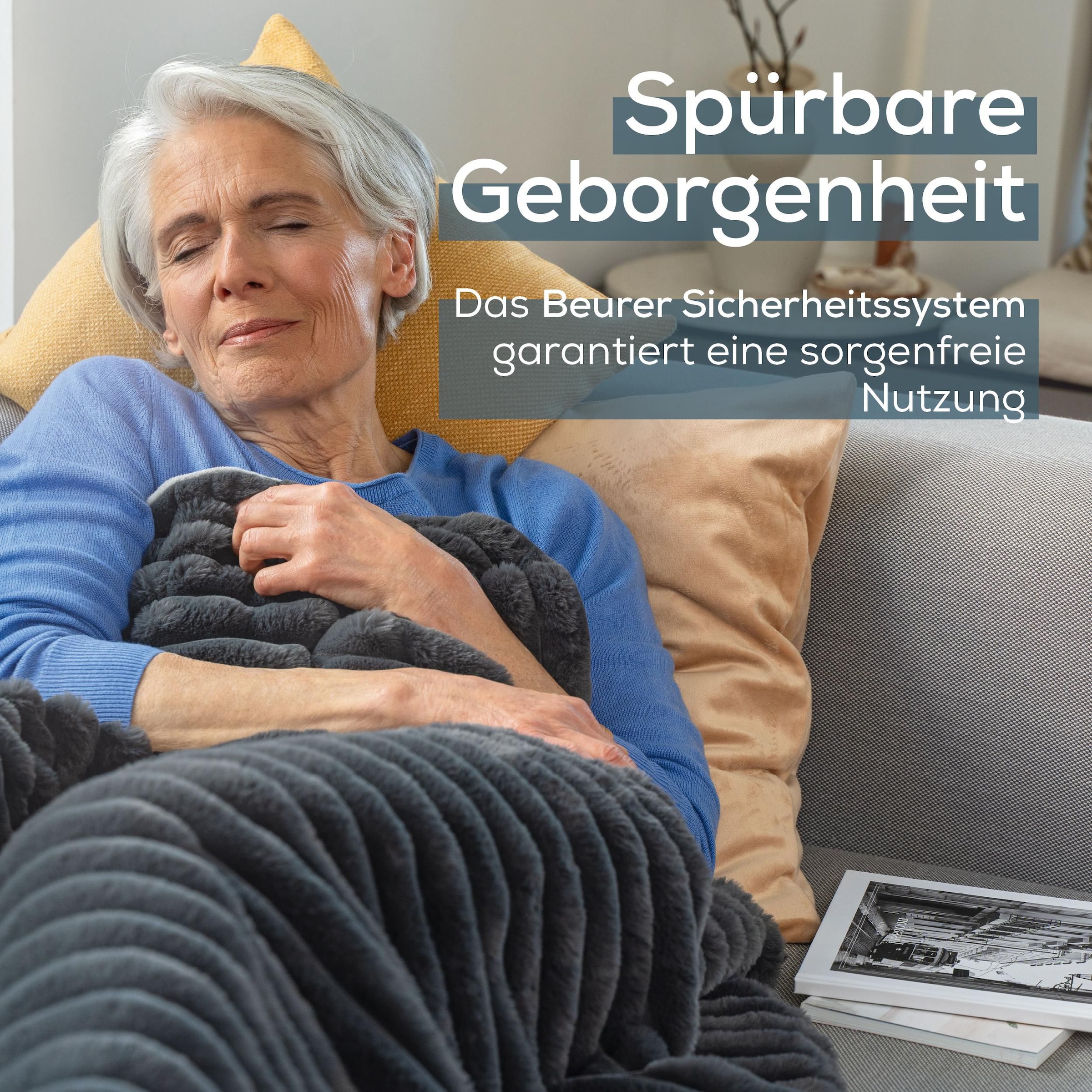 BEURER Heizdecke »HD 82 Stockholm, kuschelig, aus luxuriösem Obermaterial«