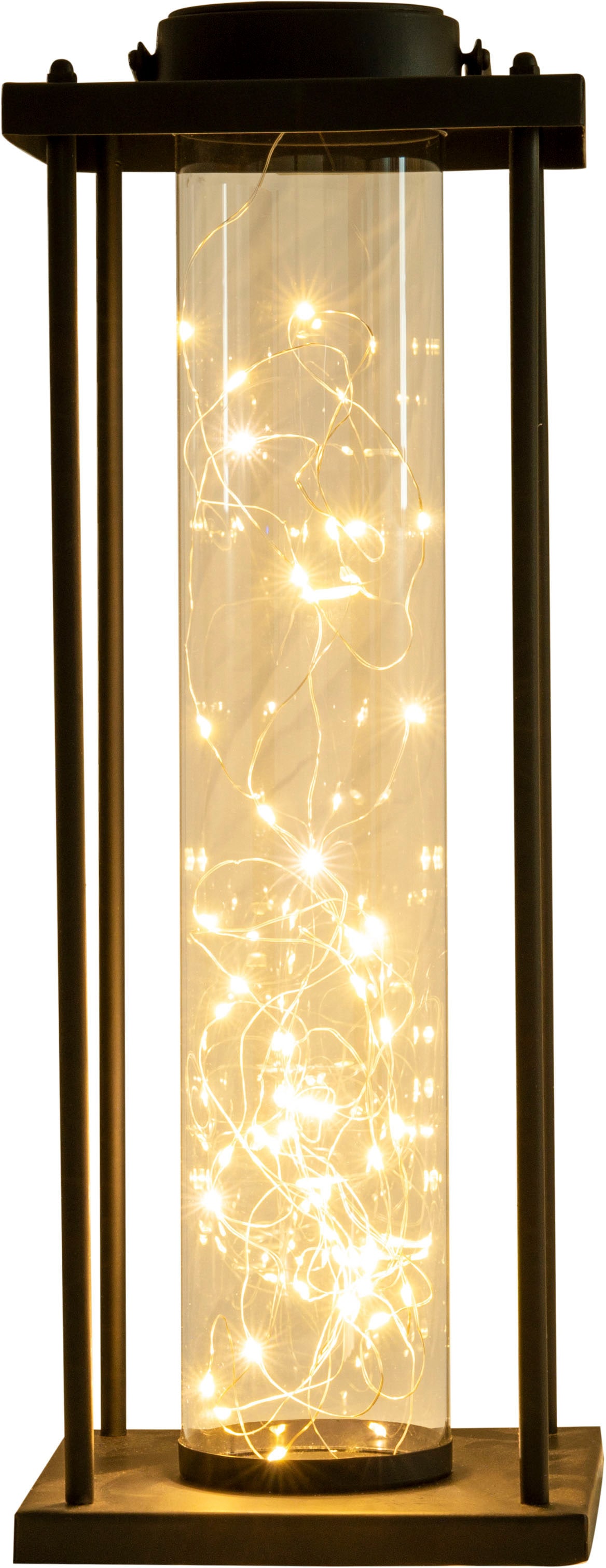näve LED Solarleuchte »Fairylight«, 1 flammig-flammig, Gestell rechteckig, Kunststoffzylinder mit LED Lichterdraht warmweiß