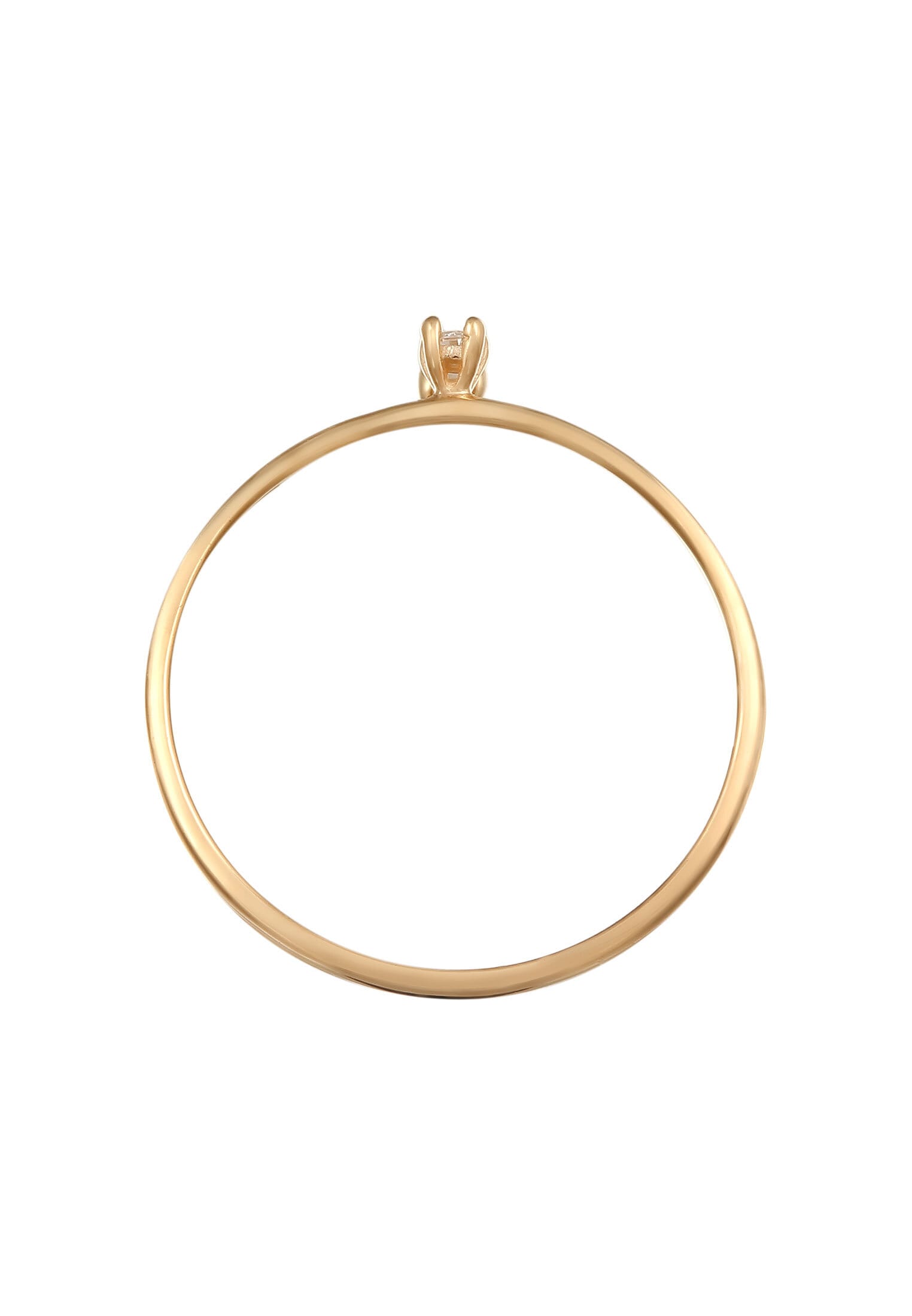 Elli DIAMONDS Diamantring »Ring Diamant Weiß Brillantschliff (0.004ct) Klassisch 585 Gelbgold«