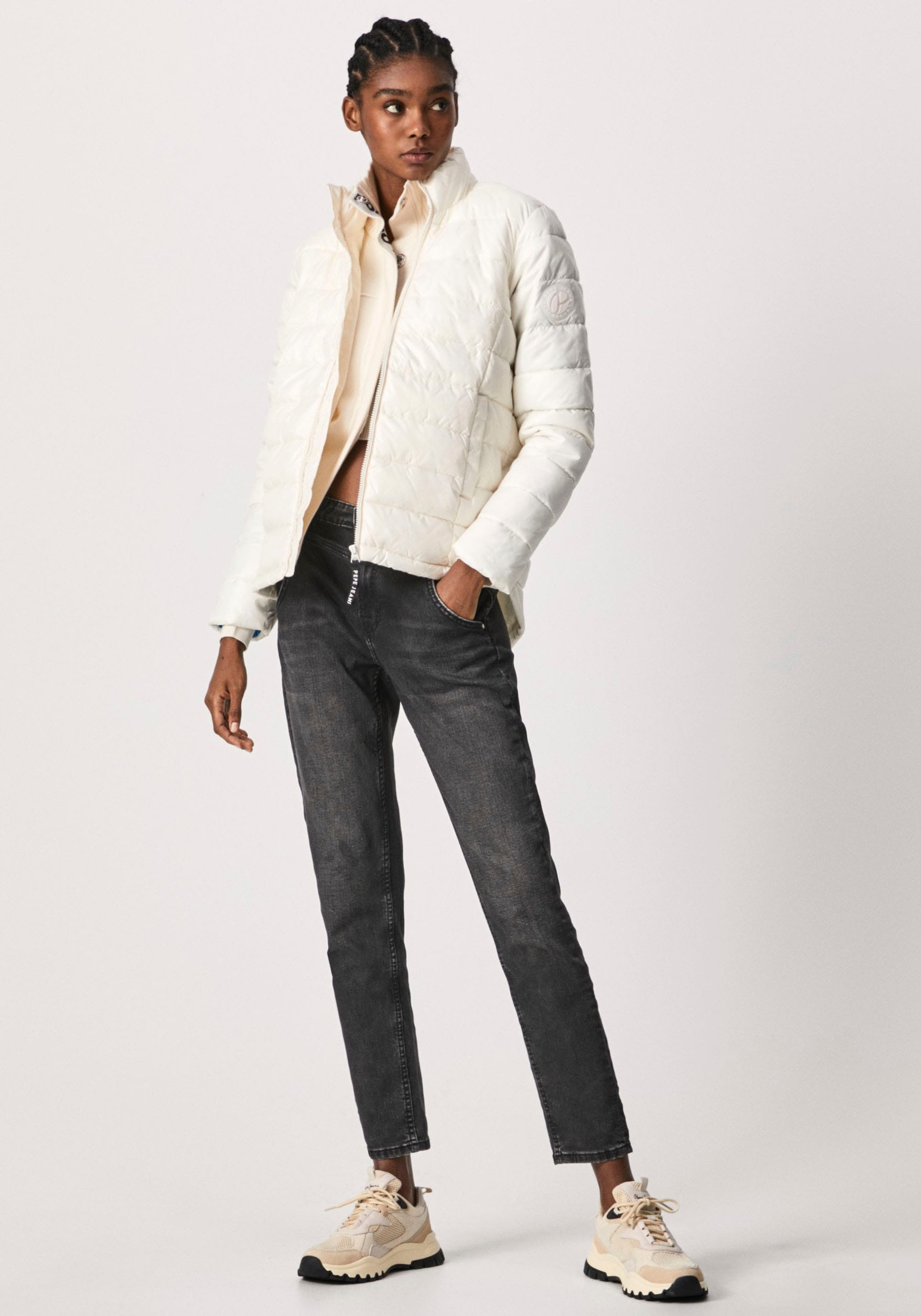 Pepe Jeans Steppjacke »FANNY«, mit durchgehendem Reißverschluss und toller Steppung