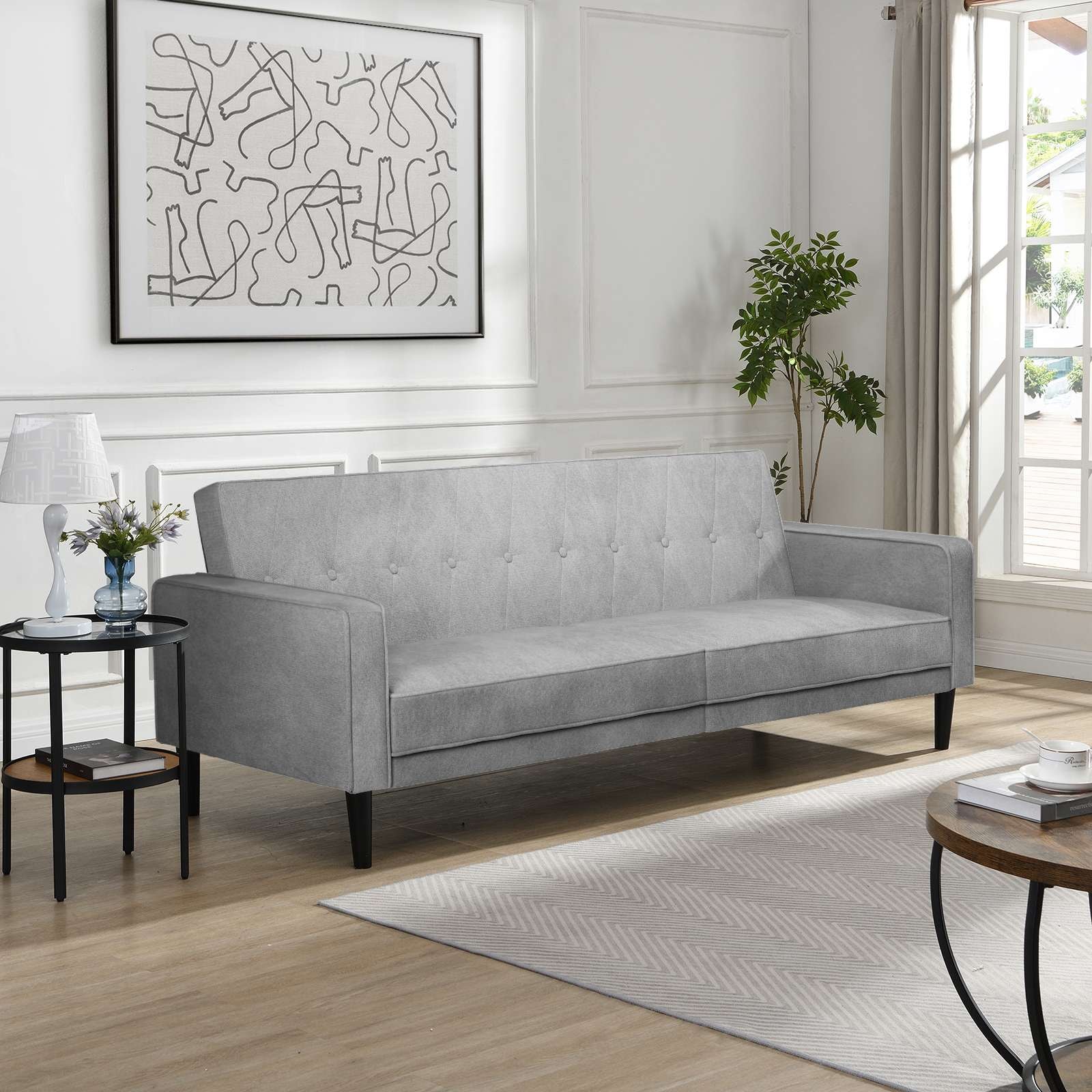 Dorel Home 3-Sitzer »Avon«, Schlafsofa 213cm, Bettfunktion (110/190cm), trendiger Cord o. Webstoff