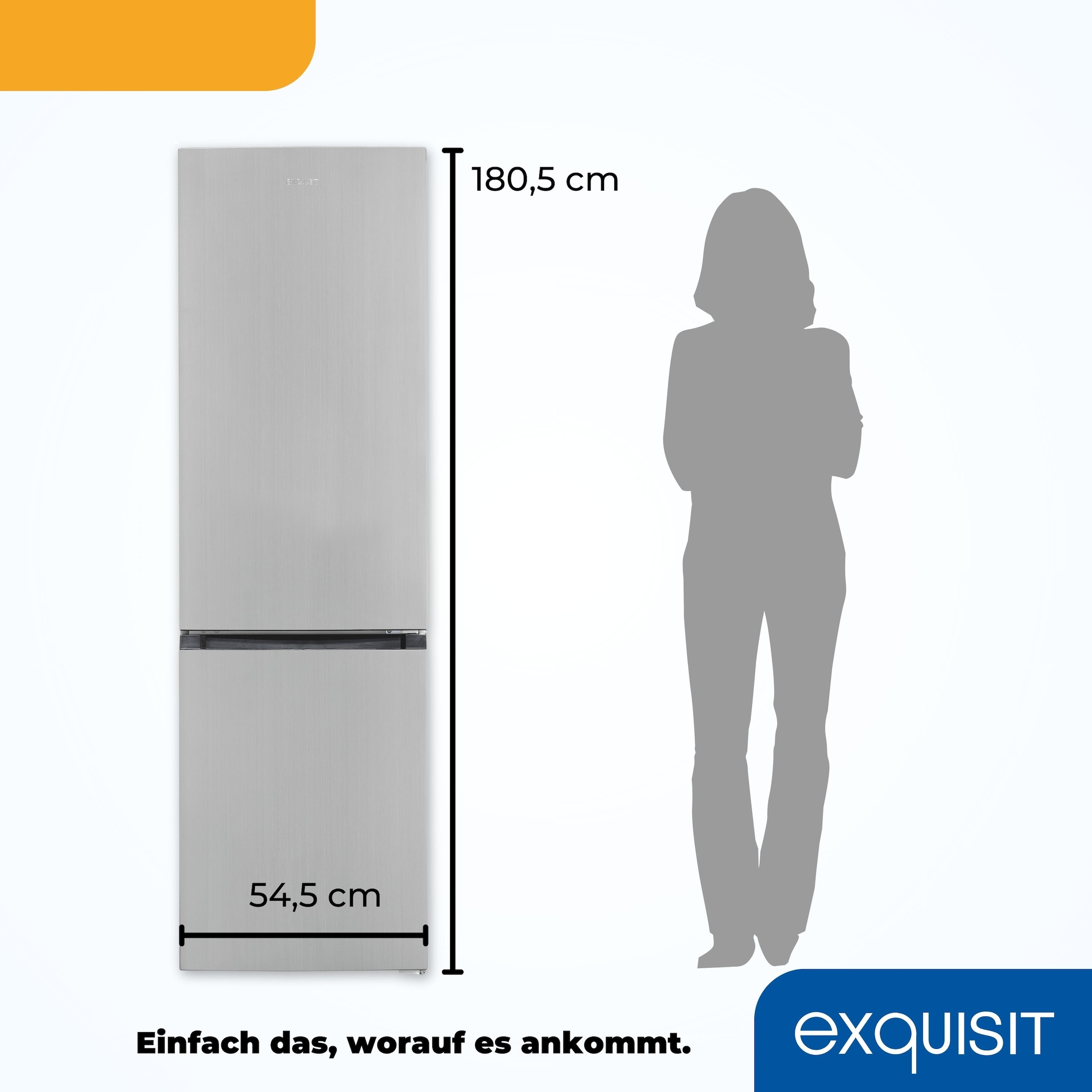 exquisit Kühl-/Gefrierkombination »KGC265-70-NF-040C«, Energieeffizienzklasse C, 253 Liter Nutzinhalt, Total NoFrost