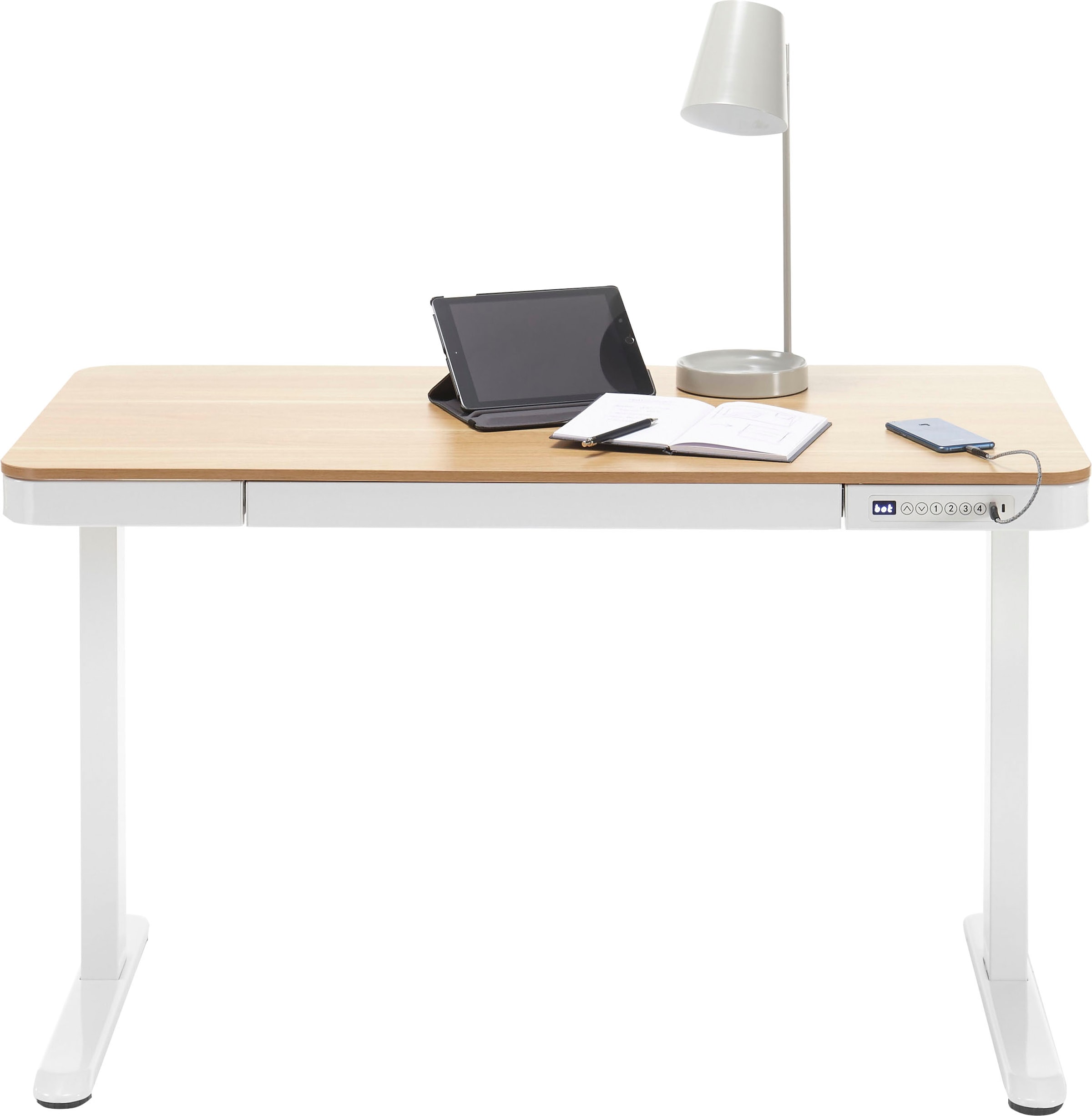 MCA furniture Schreibtisch »Barco«, elektrisch höhenverstellbar von 72-122 cm, Breite 120 cm
