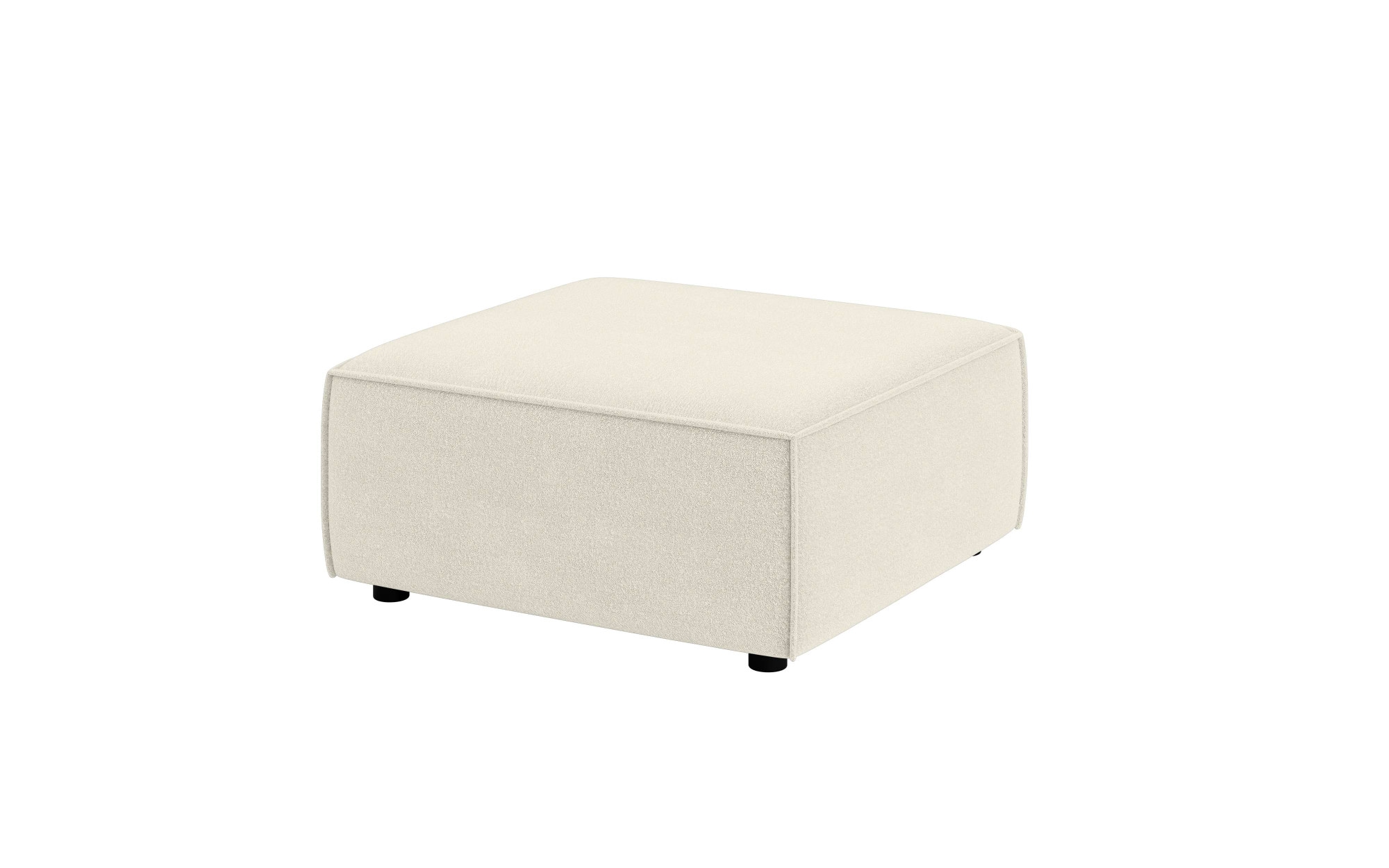 INOSIGN Polsterhocker »Polsterhocker Cavan, Maße B/T/H: 90/90/42 cm«, passend zur Serie, mit Wellenunterfederung, auch in Bouclé