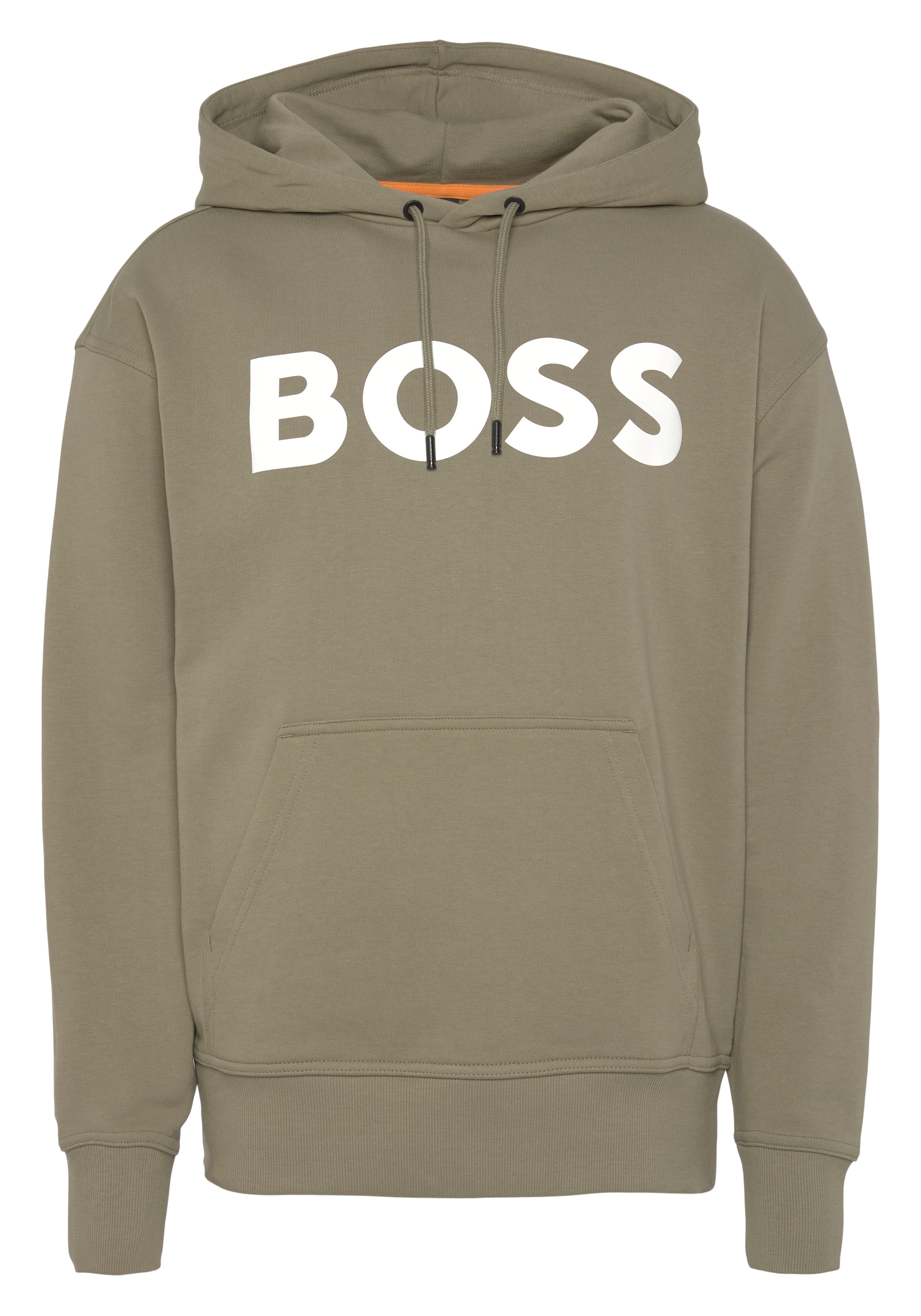 BOSS ORANGE Sweatshirt »WebasicHood«, bei mit Logodruck ♕ weißem
