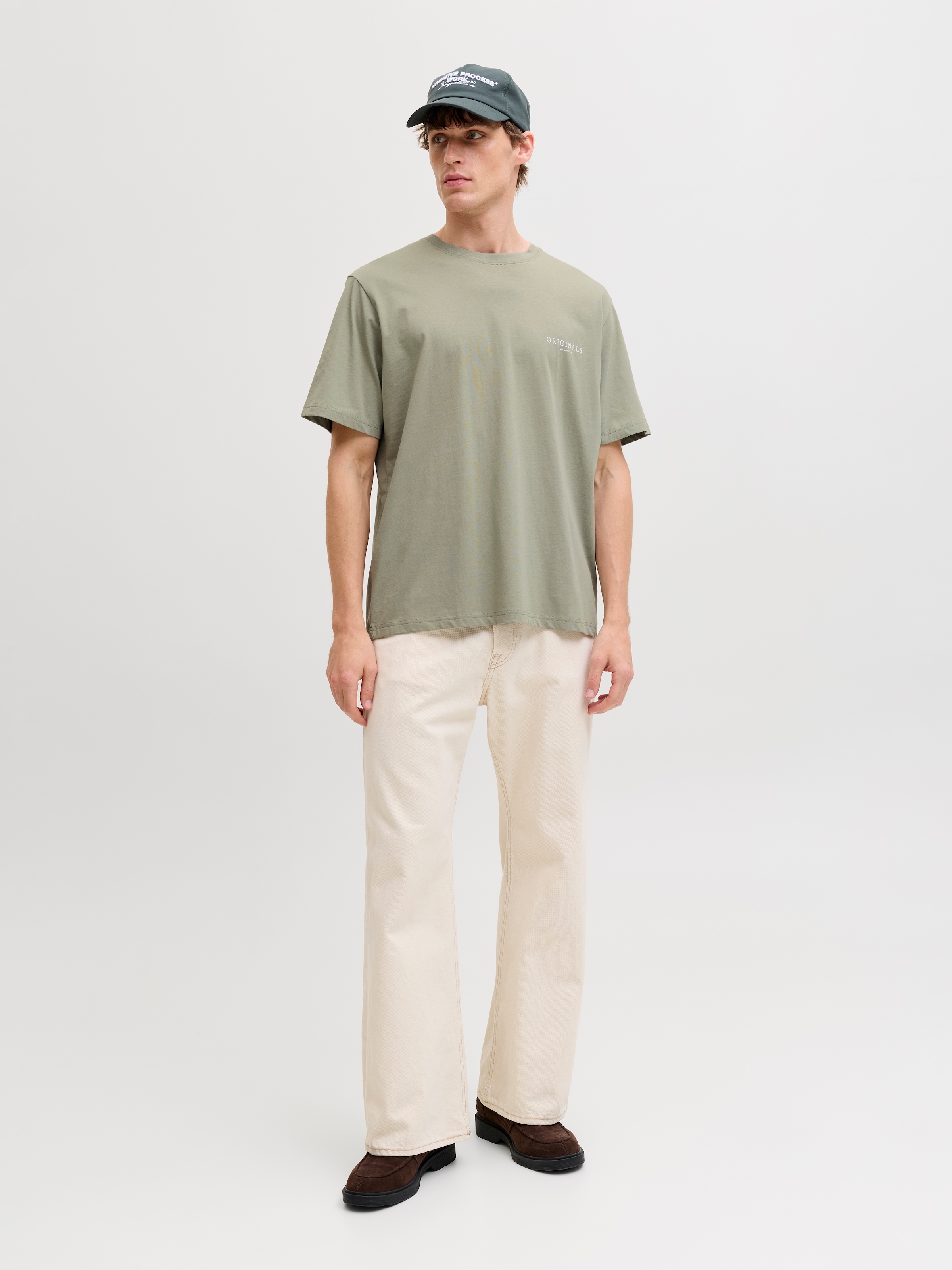 Jack & Jones Kurzarmshirt »JORMONTAUK AOP BACK TEE SS CREW NECK« Baumwolle, regular fit