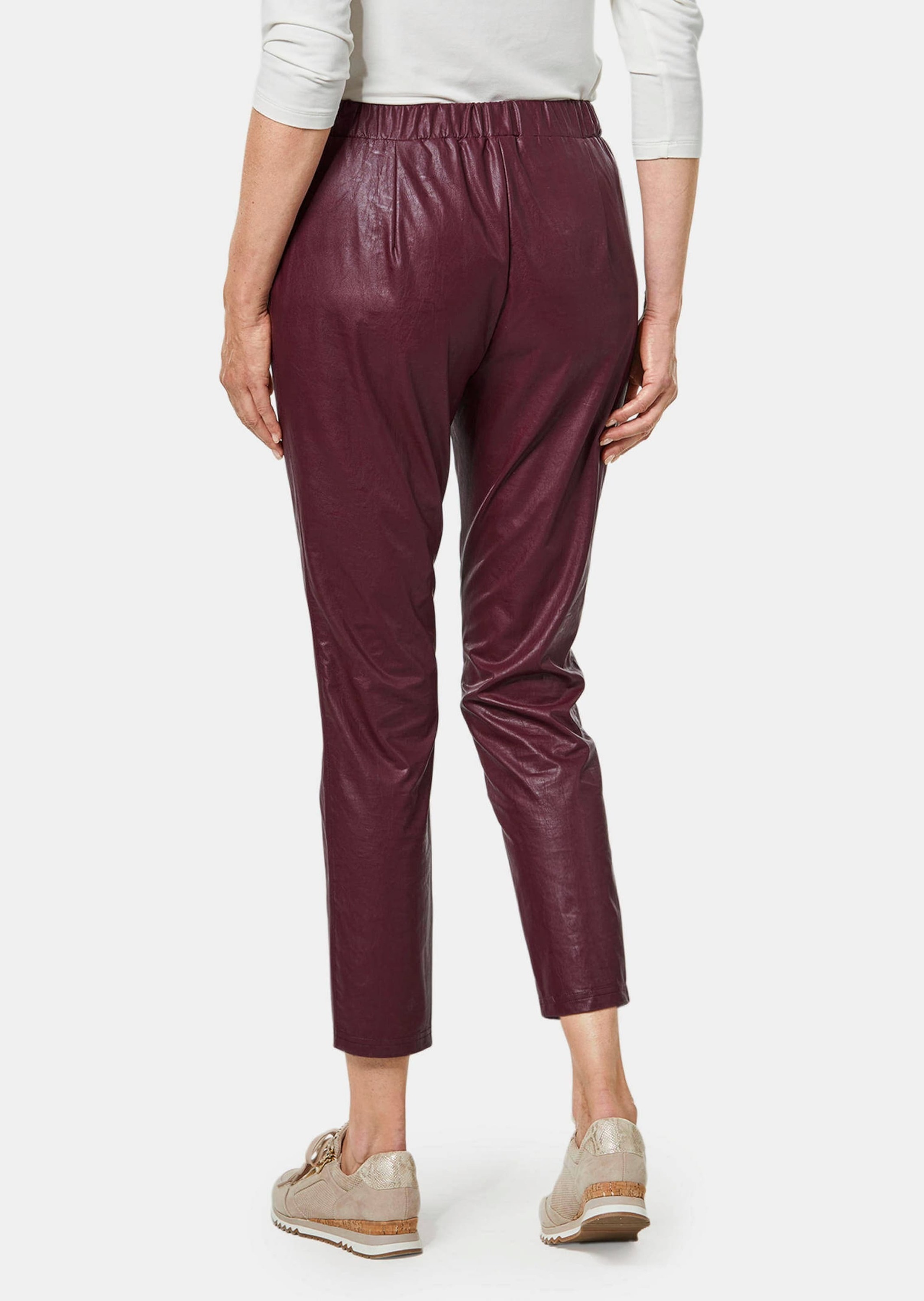GOLDNER 2-in-1-Hose »Hose Kurzgröße - Bequeme Schlupfhose in Lederoptik«