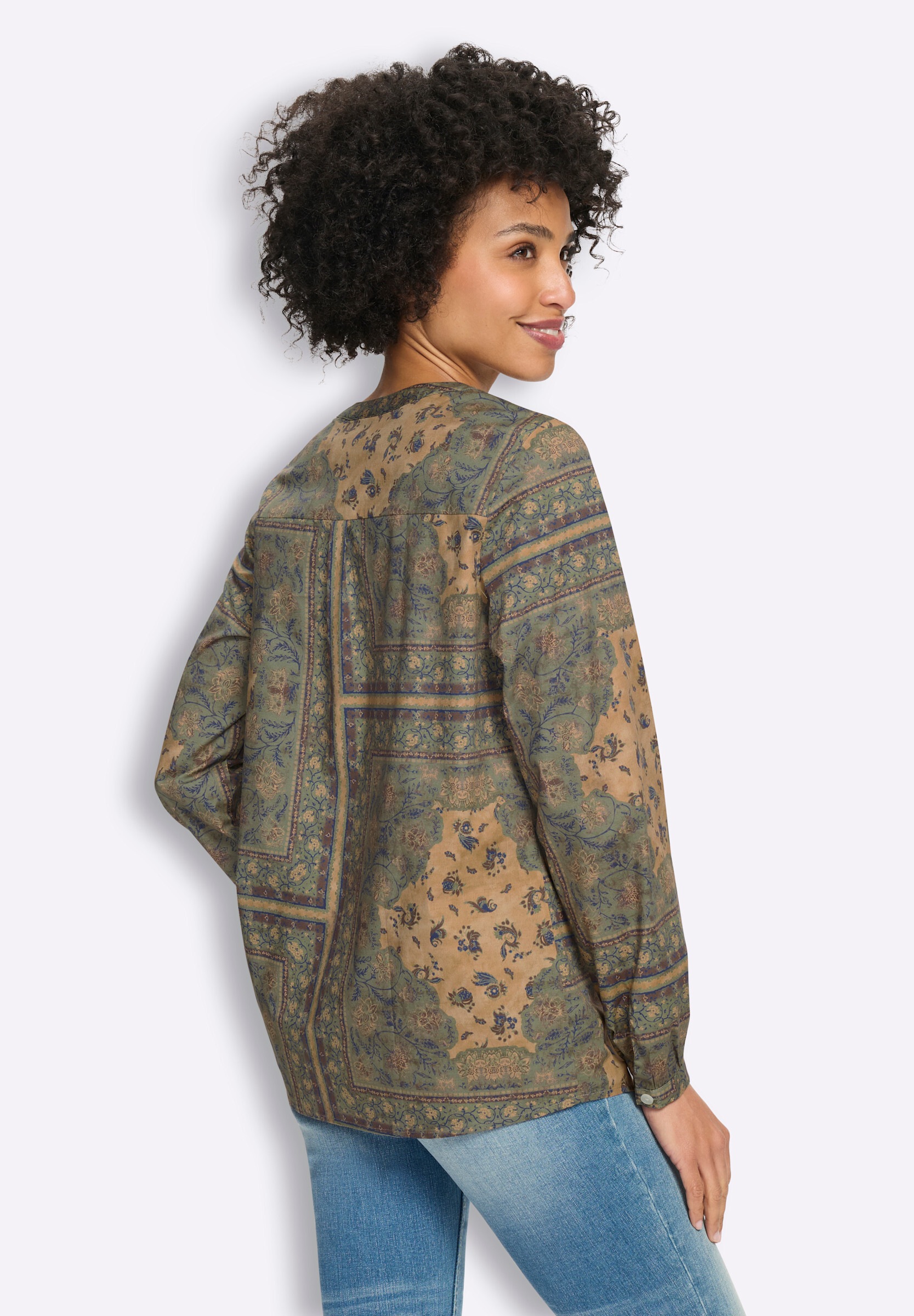 heine Klassische Bluse »Druckbluse Druckbluse mit Floral-Dessin«