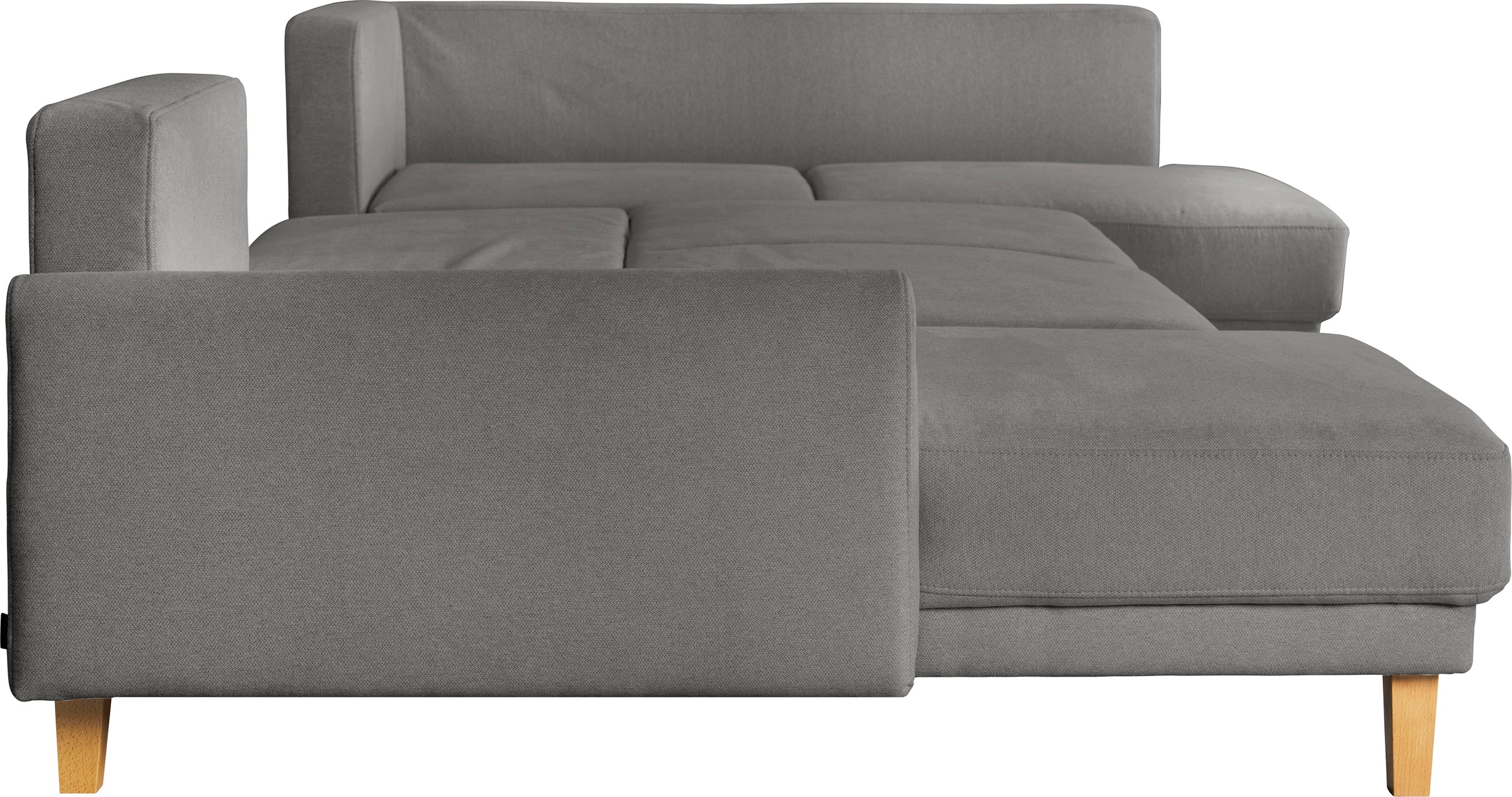 Home affaire Wohnlandschaft »TRIPLO U-Form wahlweise mit Schlaffunktion, B/T/H: 310/192/90 cm«, Schlafsofa, auch mit Bettkasten, Steppung im Rückenkissen