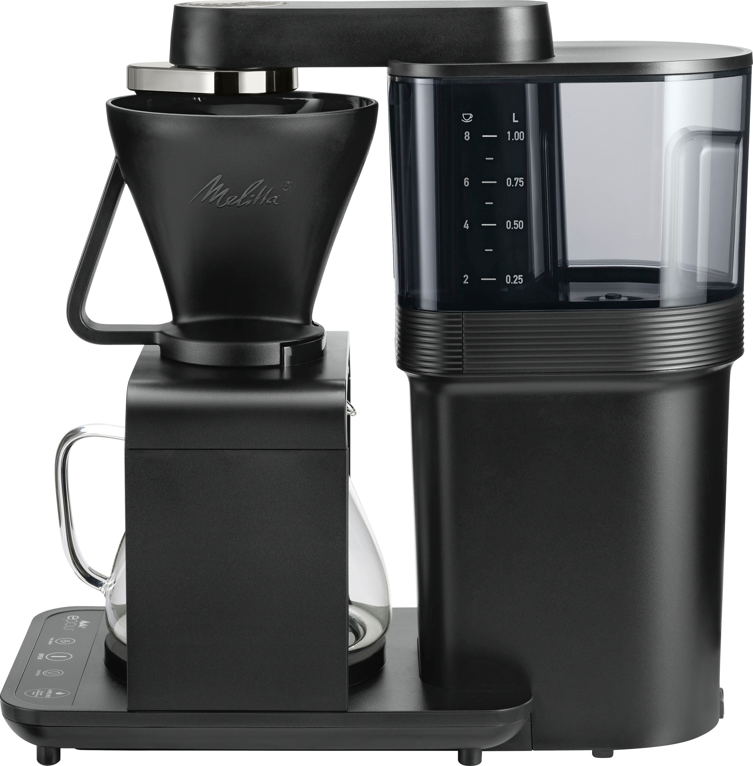 Melitta Filterkaffeemaschine »epour® 1024-11 Schwarz/Silber«, 1 l Kaffeekanne, Papierfilter, 1x4